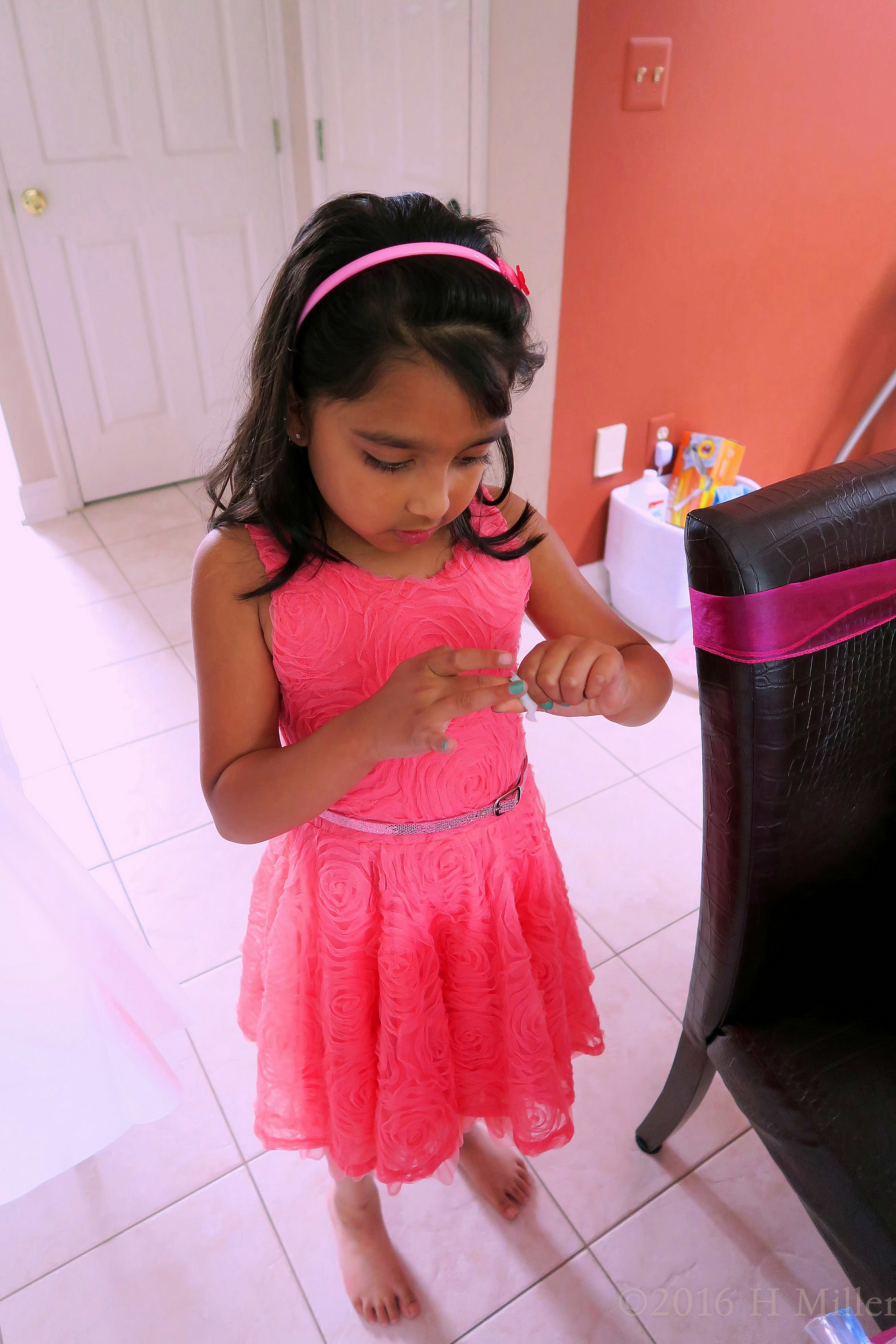 Before The Party Starts, The Girls Remove Whatever Nail Polish Was Left. Before The Party Starts, The Girls Remove Whatever Nail Polish Was Left.