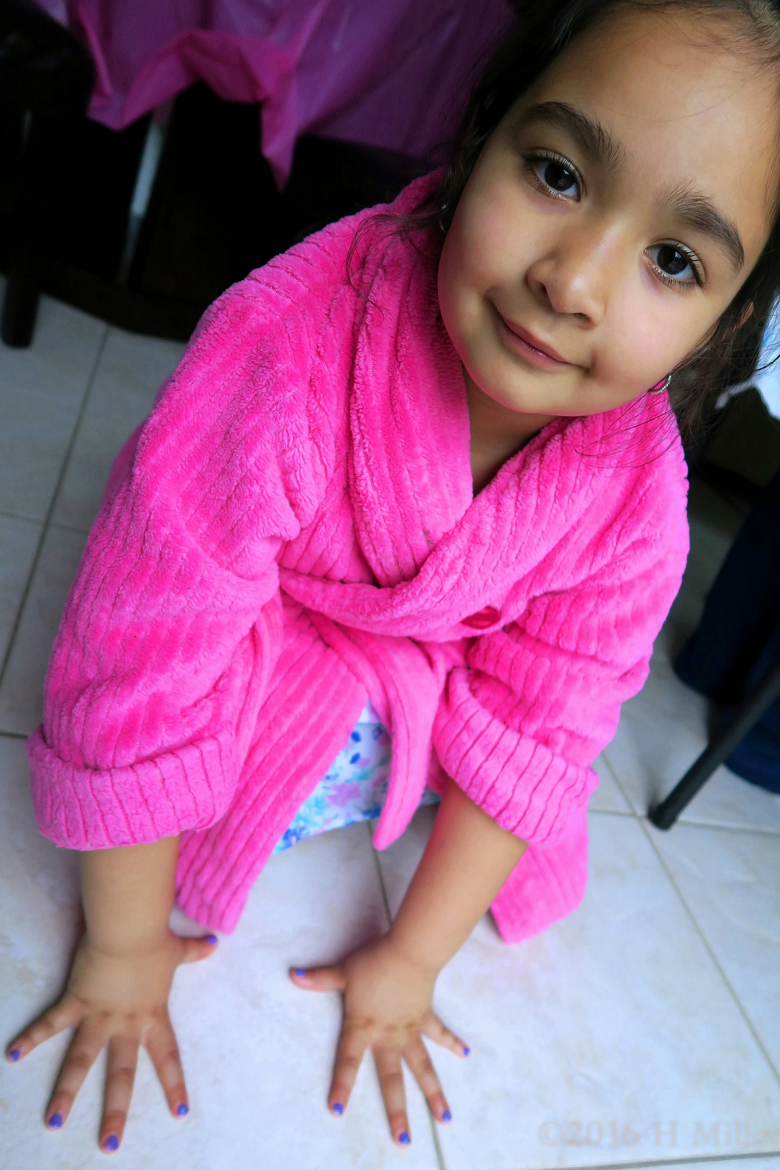 Happy With Her New Purple Nails. 4 Happy With Her New Purple Nails. 4