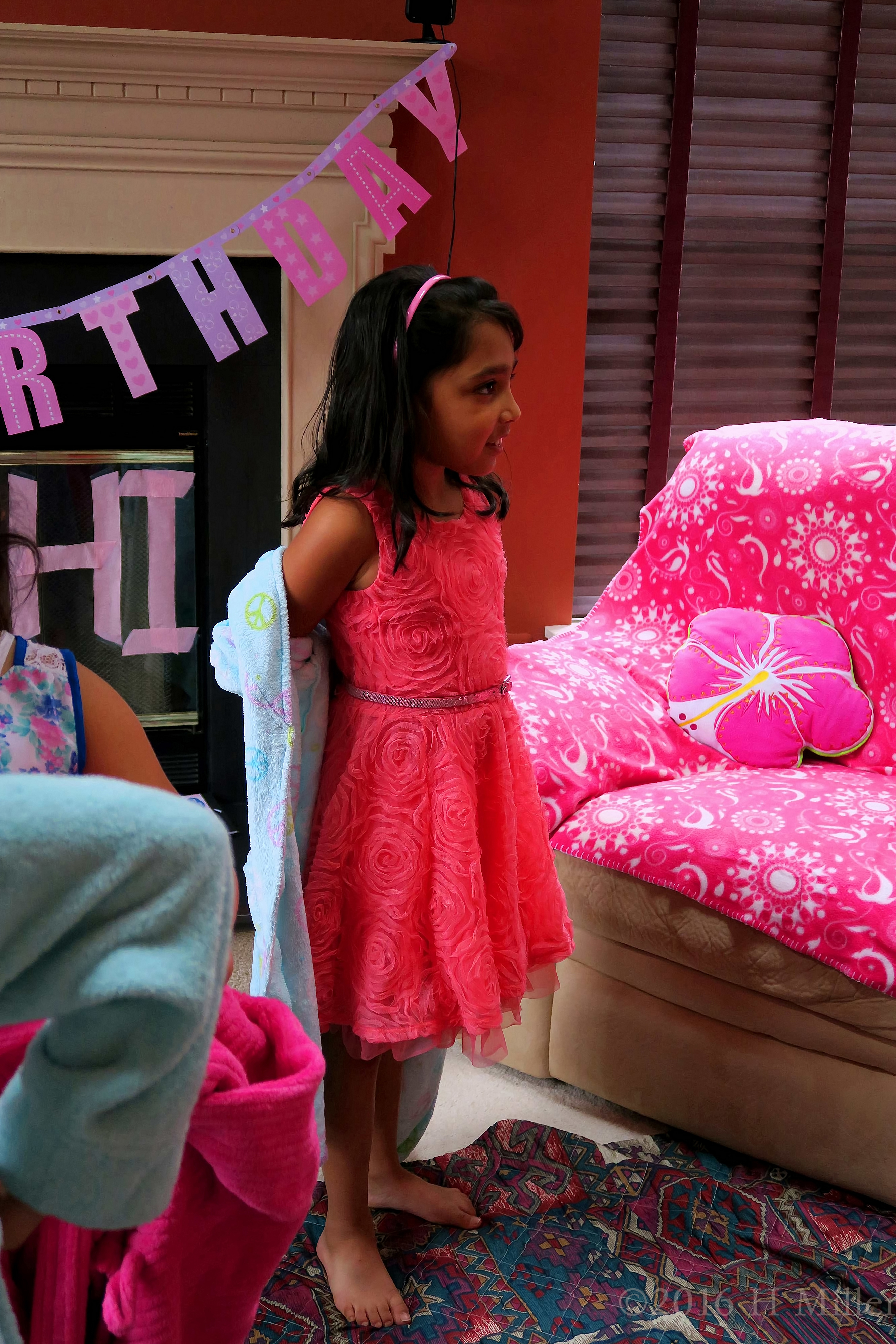 Putting On A Peace Sign Robe. Putting On A Peace Sign Robe.