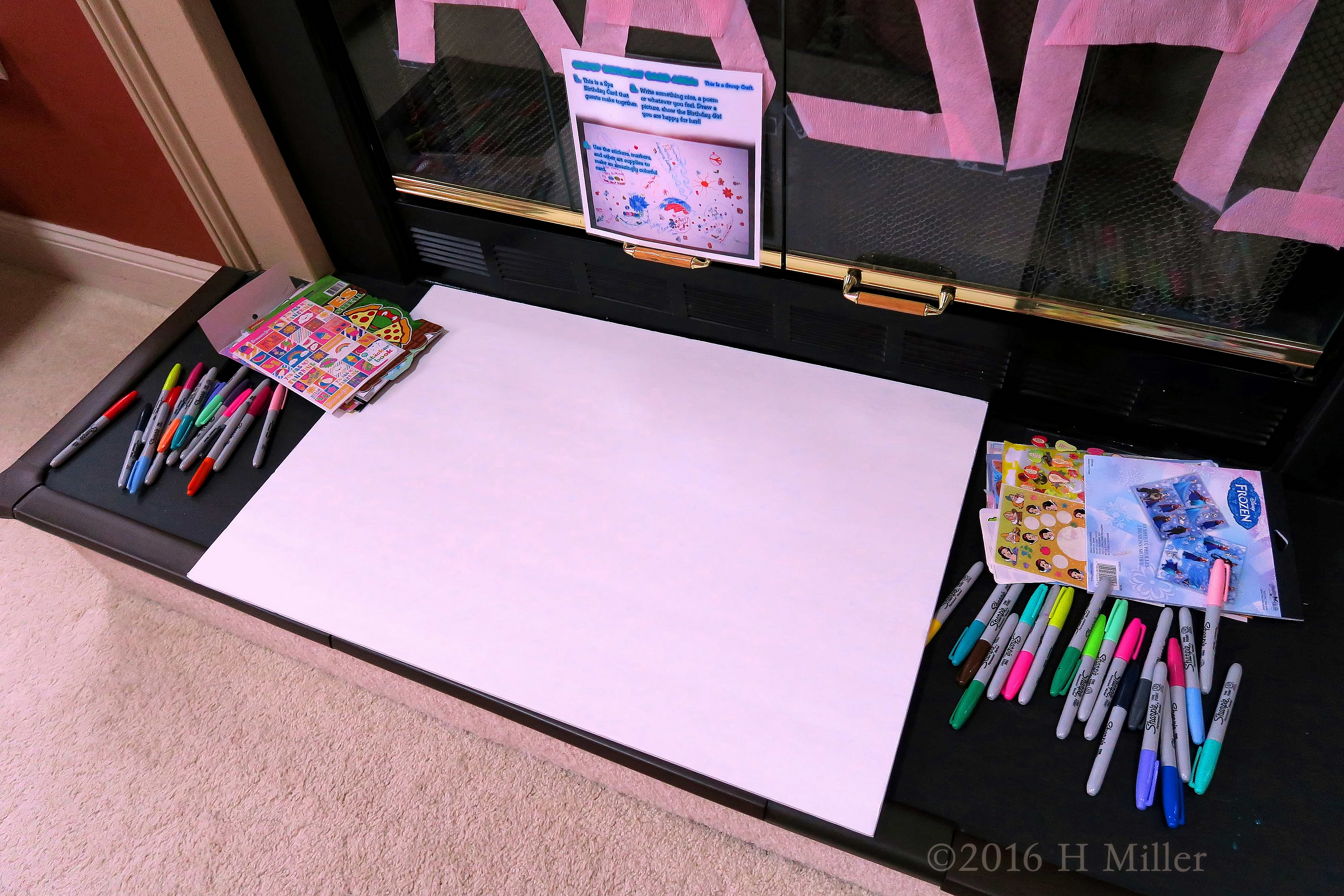 Spa Birthday Card Area, Complete With Stickers And A Ton Of Quality Color Markers! Spa Birthday Card Area, Complete With Stickers And A Ton Of Quality Color Markers!