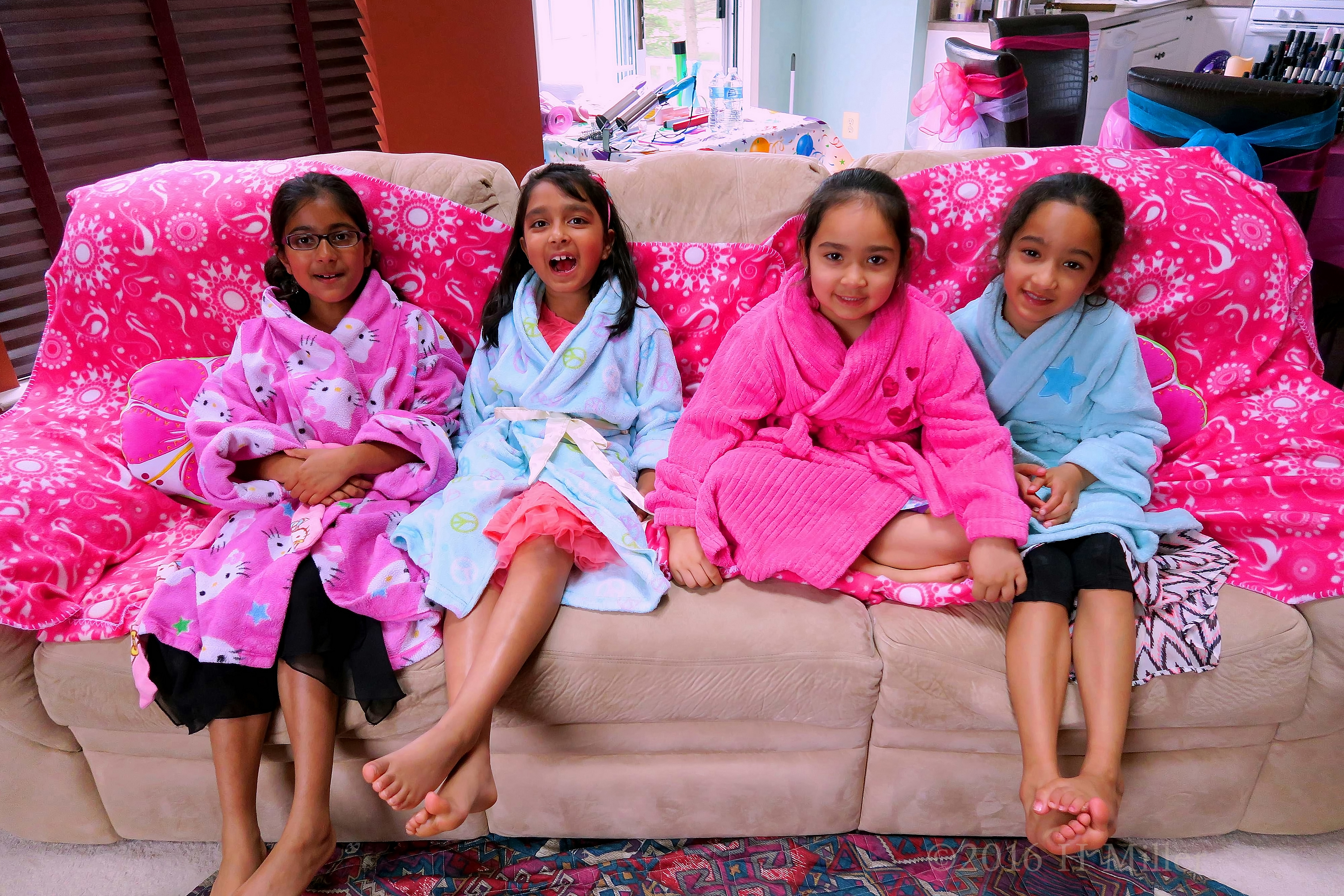 The Girls Saying, 'Spa Party!' The Girls Saying, 'Spa Party!'