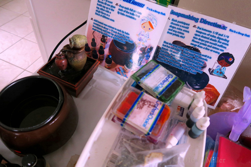 Girls Spa Craft Materials And Instruction Cards. Girls Spa Craft Materials And Instruction Cards.