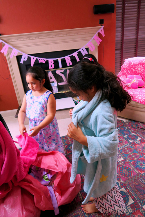 Putting On Her Spa Robe. Putting On Her Spa Robe.