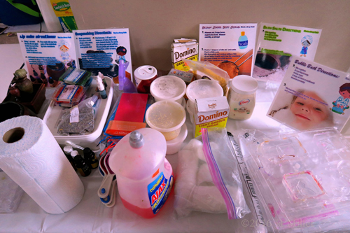 Spa Party For Children Crafts Table. Spa Party For Children Crafts Table.