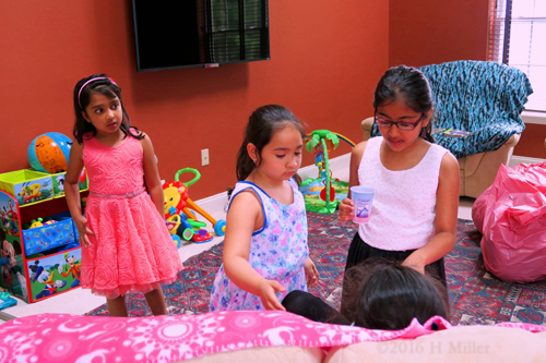 The Kids Talking Before The Spa Party Begins. The Kids Talking Before The Spa Party Begins.