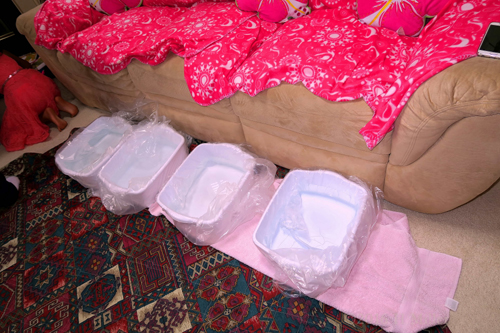 Footbaths Waiting For The Kids. Footbaths Waiting For The Kids.