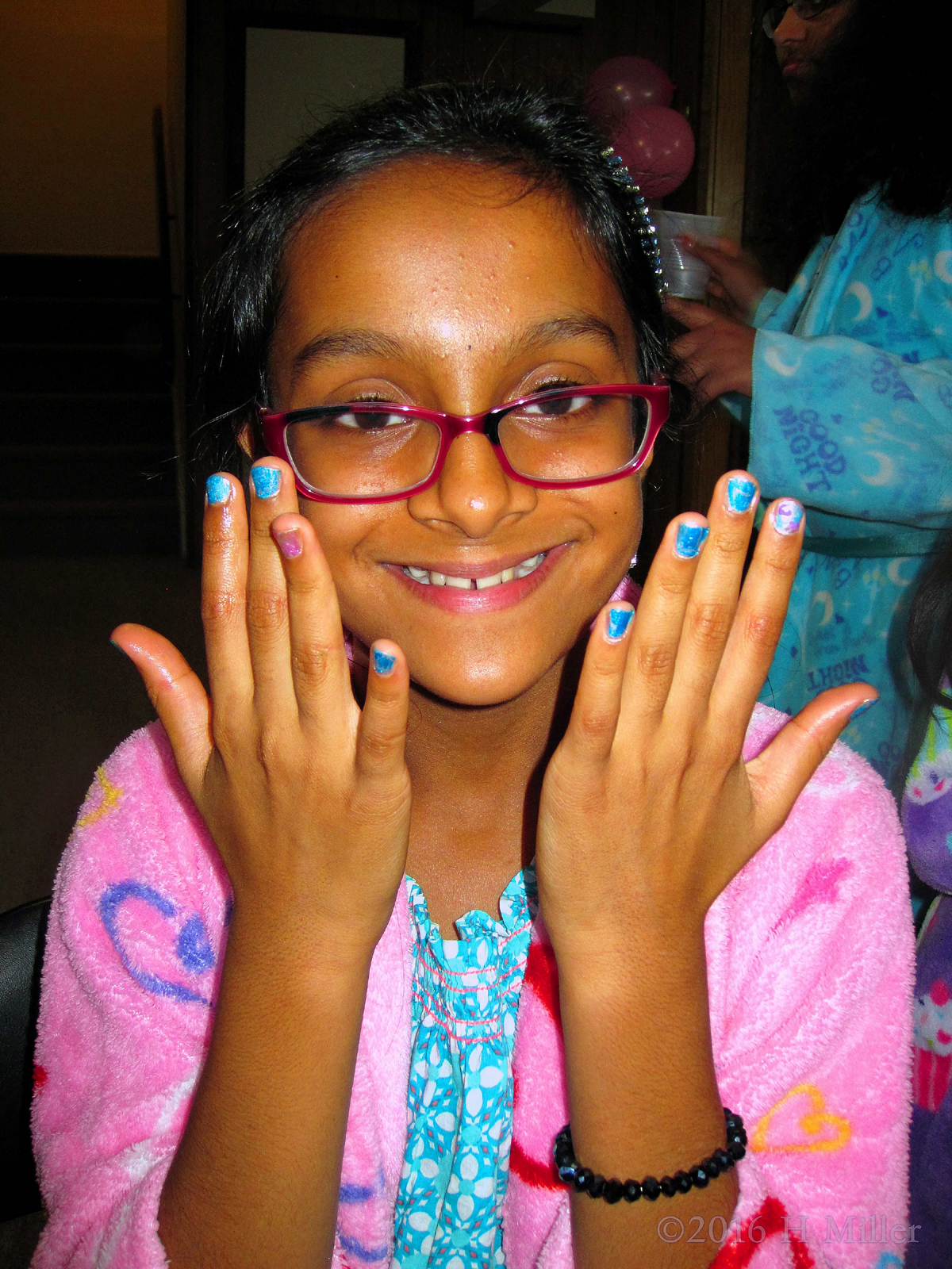 She Is Loving Her New Girls Manicure! 