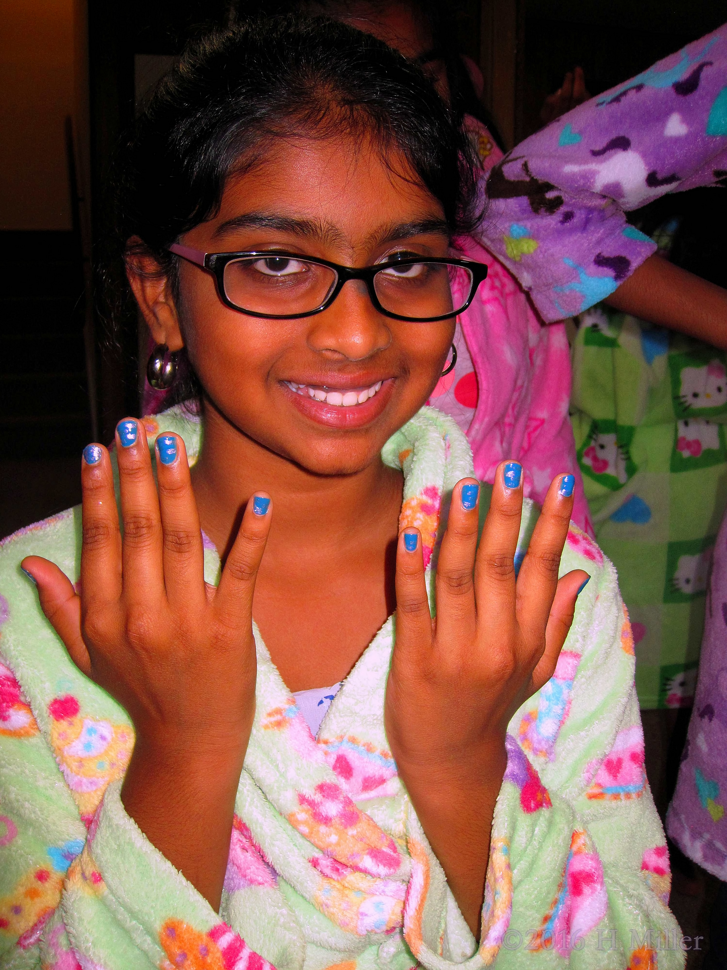 Smiling With Her New Kids Manicure! Smiling With Her New Kids Manicure!