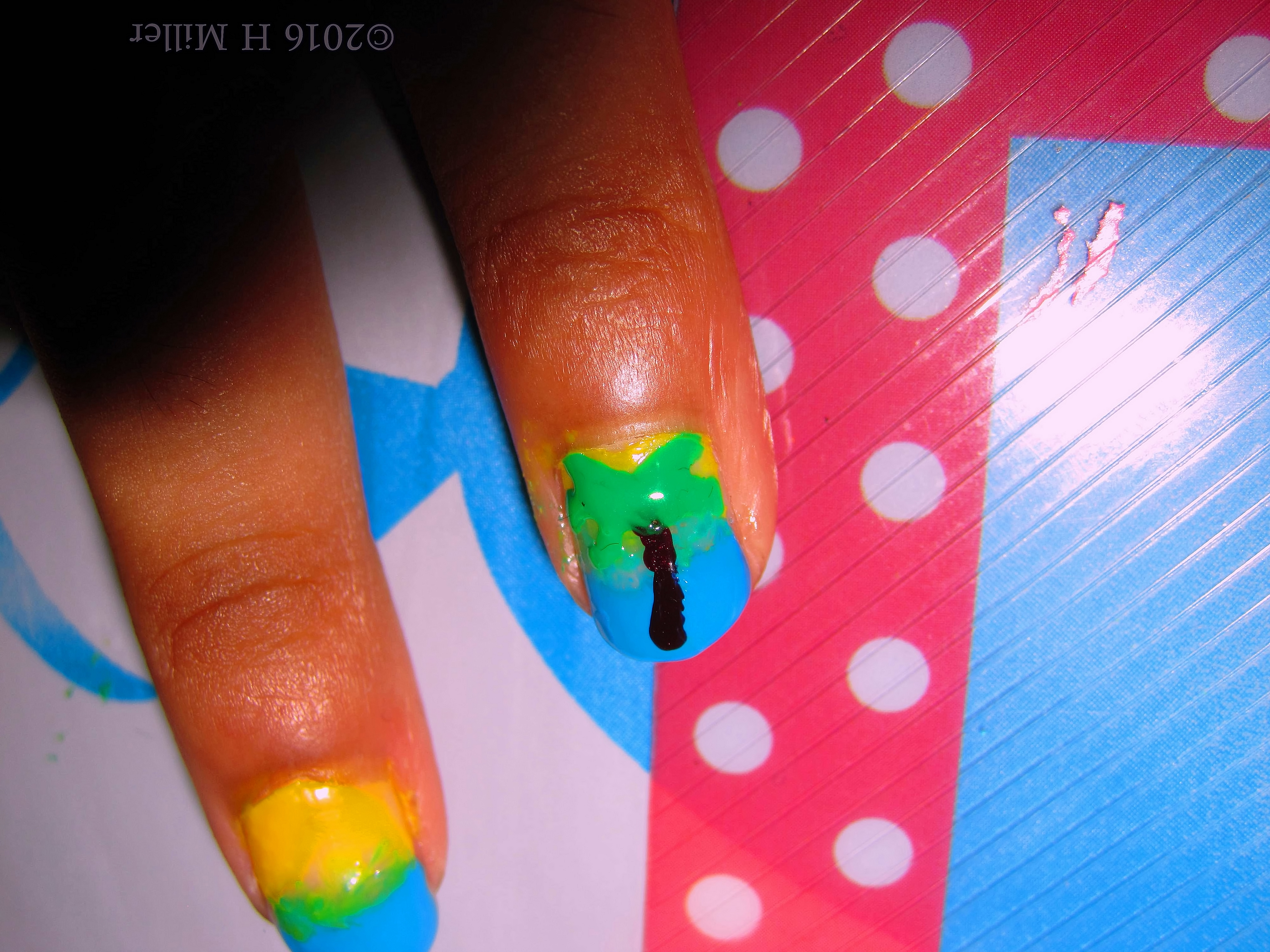 What An Awesome Beach Themed Kids Mini Manicure. 
