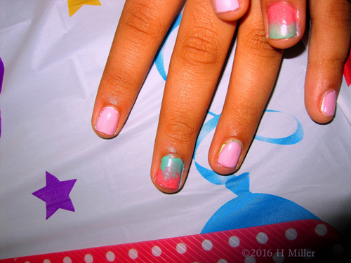 A Pretty Pink Shade For This Girls Manicure.