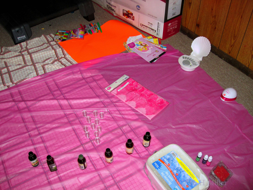 The Kids Craft Area Setup And Ready For Crafting!