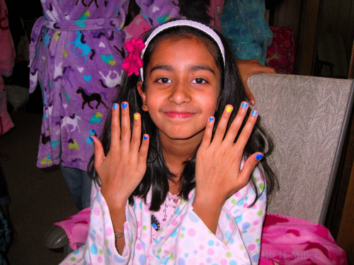 Very Happy With Her Awesome Kids Mani! Very Happy With Her Awesome Kids Mani!