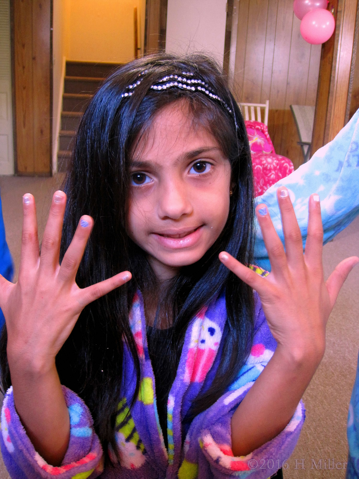 Big Smiles For Her Brand New Kids Mini Mani!