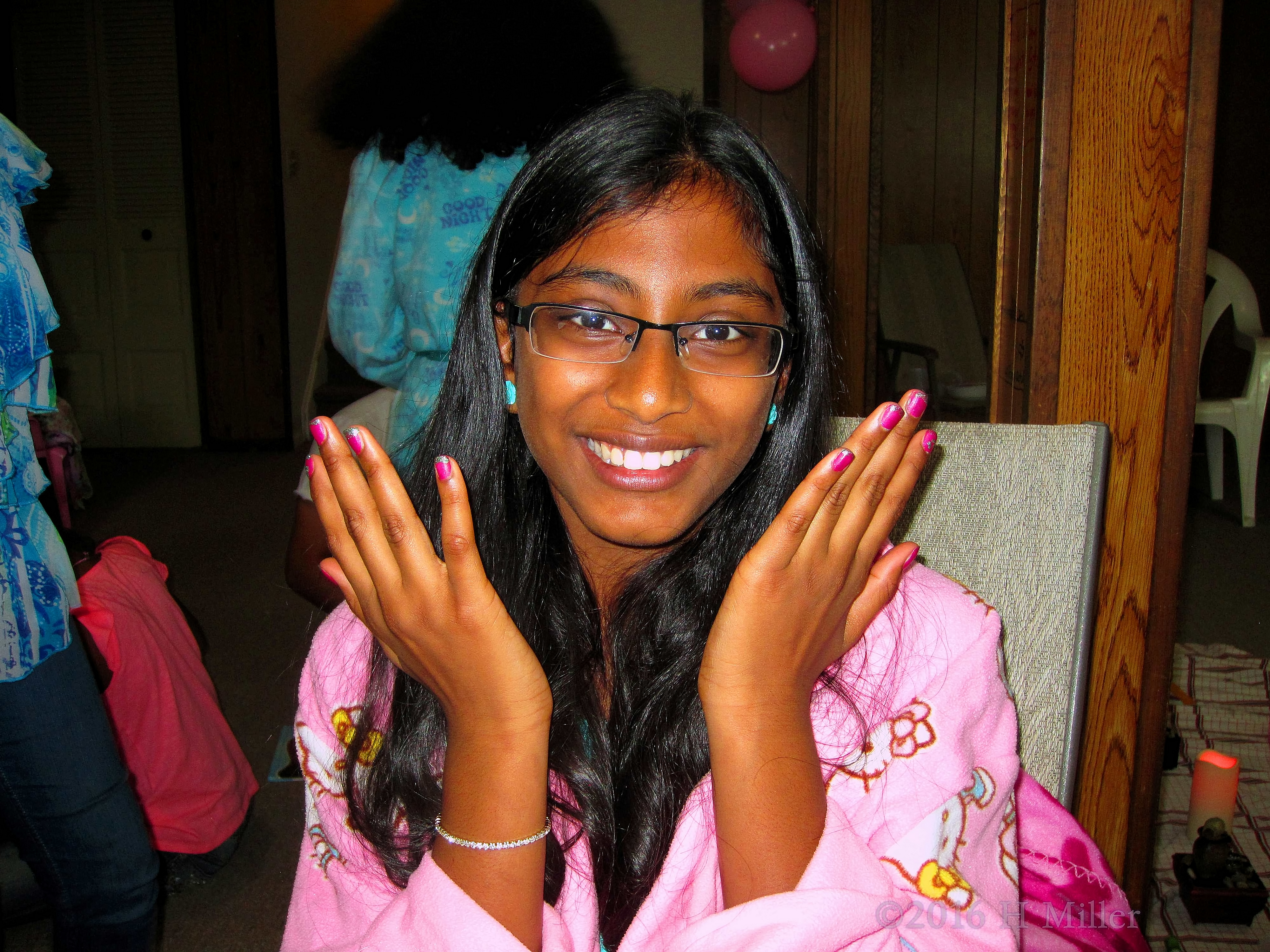 A Very Pretty Manicure For Girls With Silver Glitter Tips And A Cool Nail Design! A Very Pretty Manicure For Girls With Silver Glitter Tips And A Cool Nail Design!