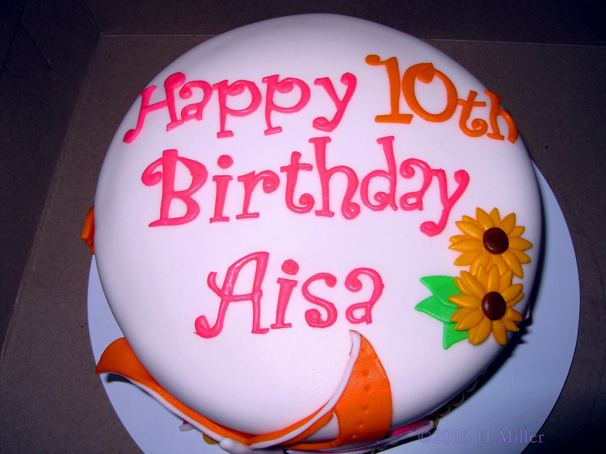 Beautiful Tenth Birthday Cake