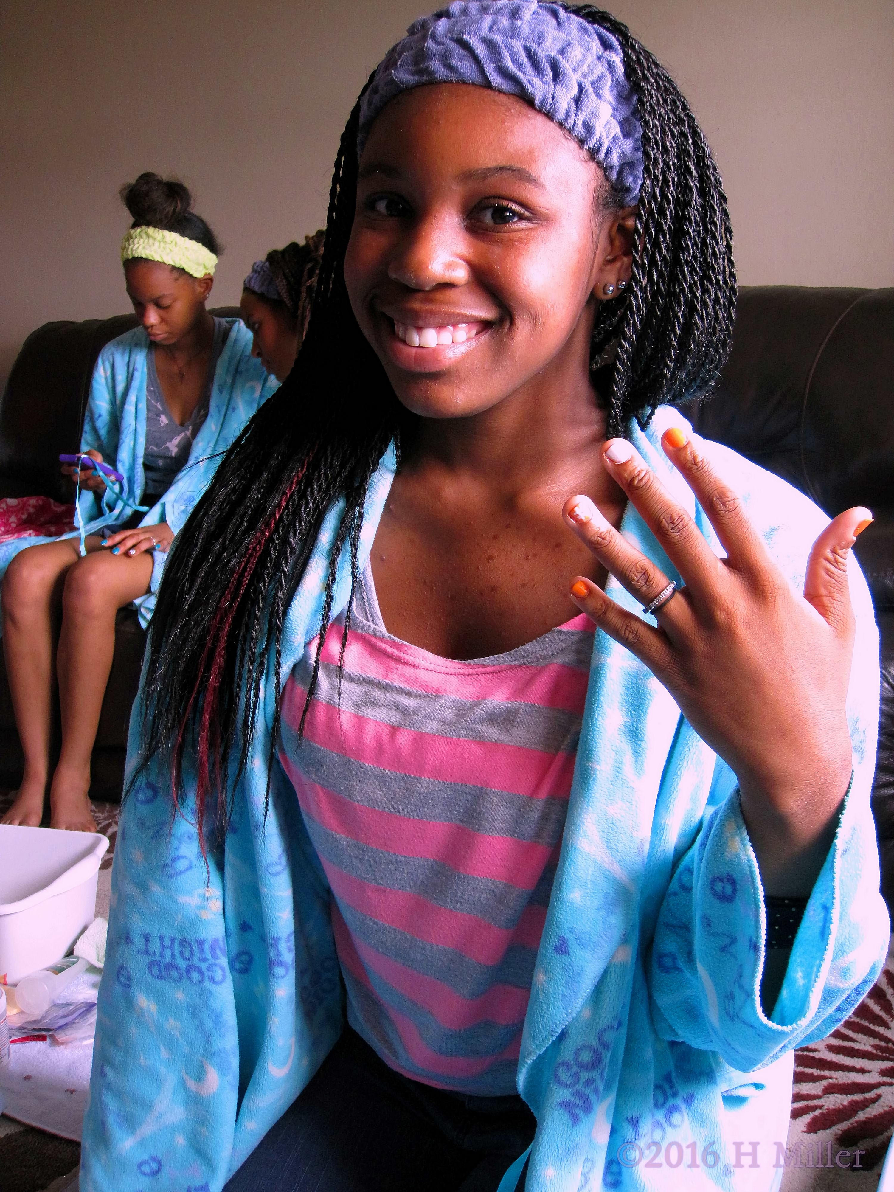 She's Very Happy About Her Girls Spa Mini Manicure She's Very Happy About Her Girls Spa Mini Manicure