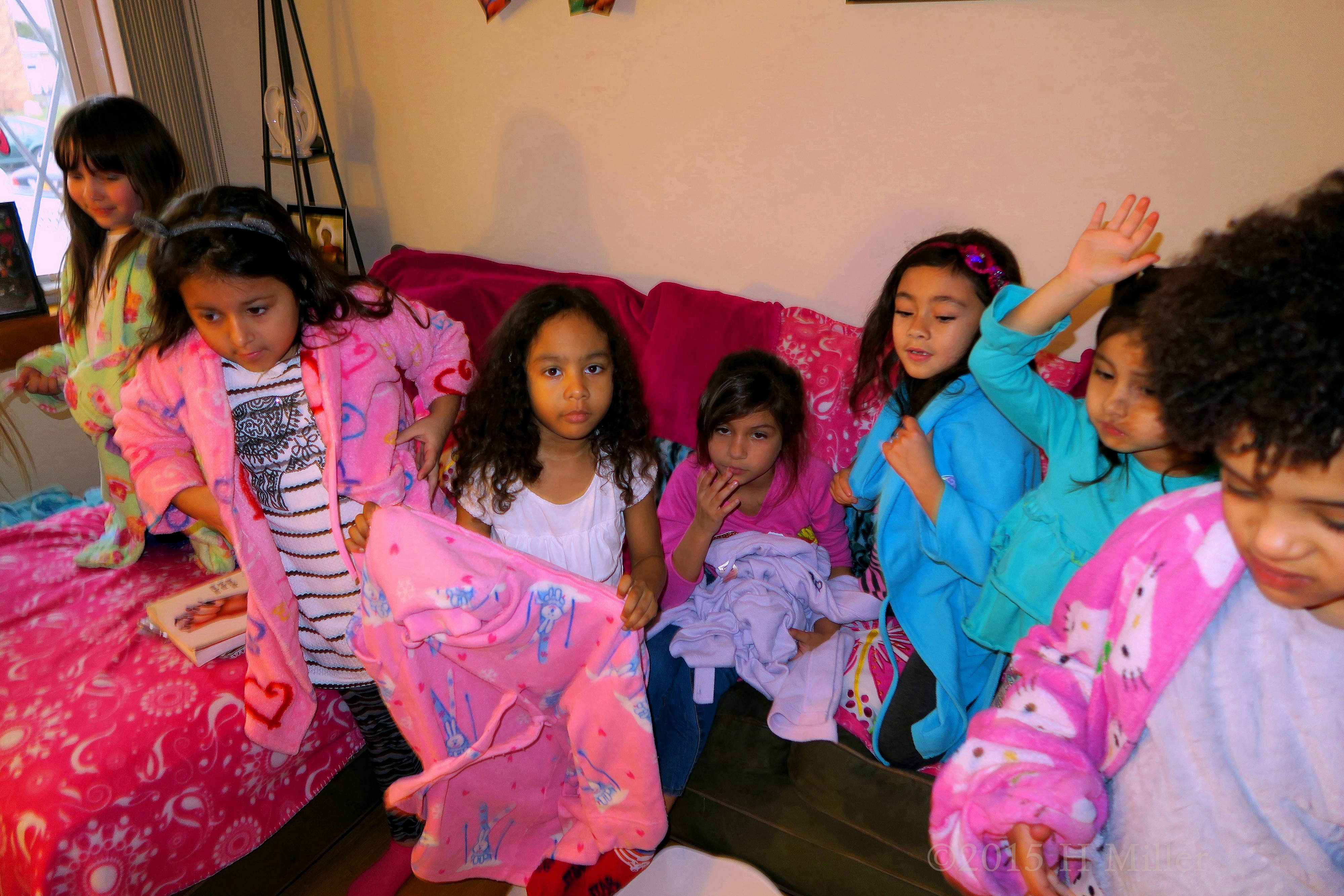 All Of The Girls Are Trying On Their Spa Robes! All Of The Girls Are Trying On Their Spa Robes!