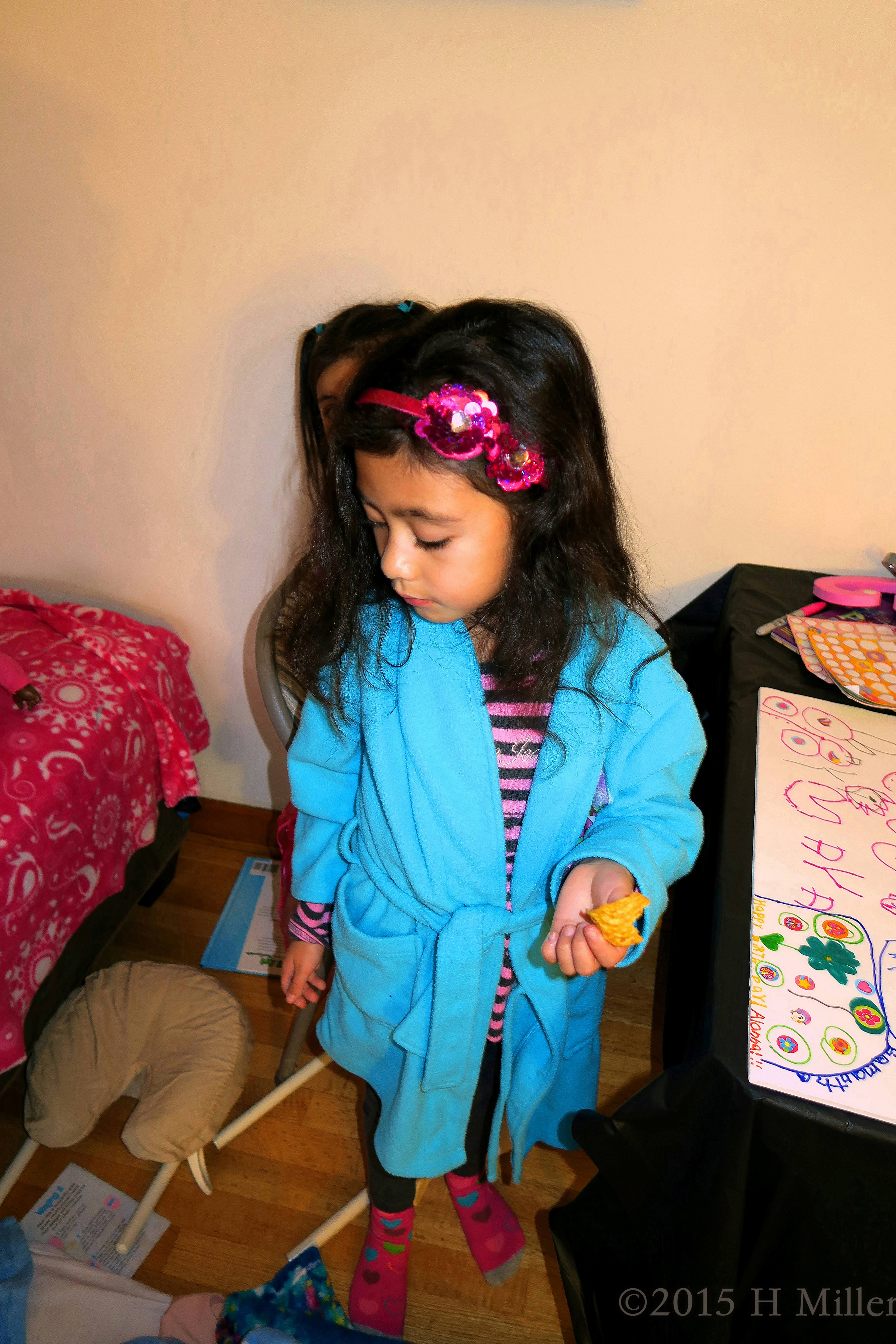 Eating Chips And Coloring The Birthday Card For Alanna Eating Chips And Coloring The Birthday Card For Alanna