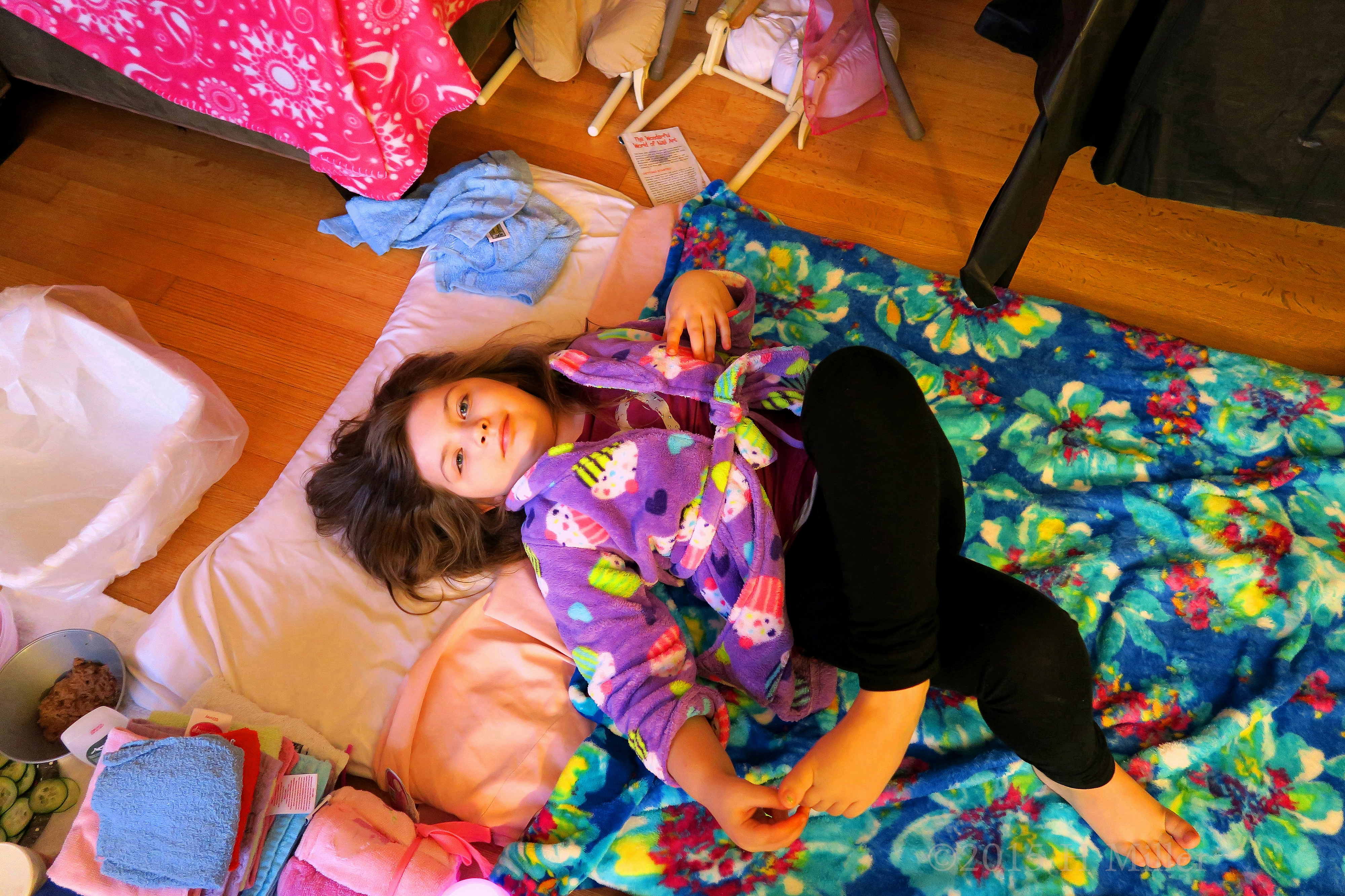 Patiently Waiting Her Turn To Begin The Facial. Patiently Waiting Her Turn To Begin The Facial.