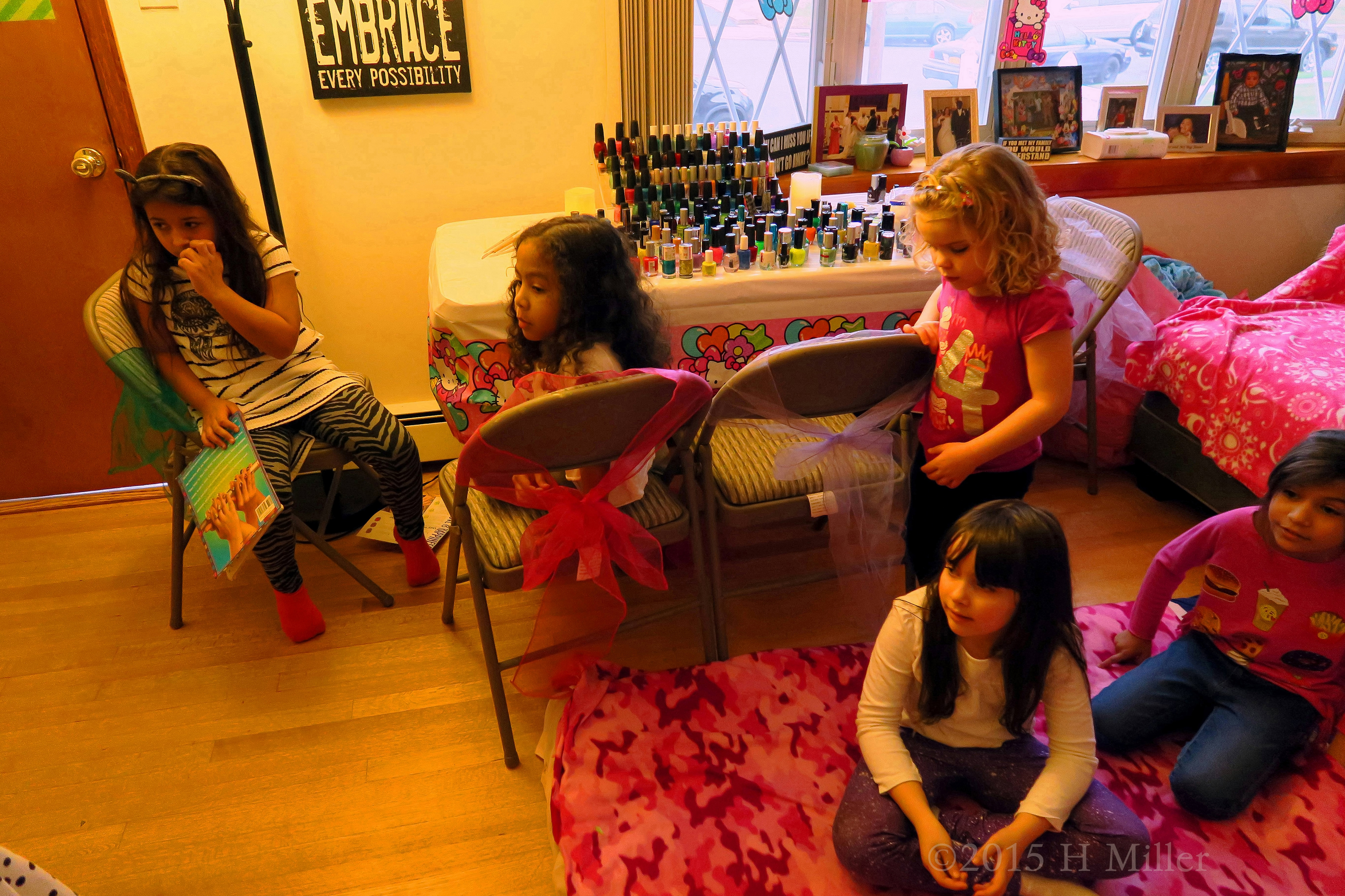 The Girls Are Waiting For The Spa Party To Begin The Girls Are Waiting For The Spa Party To Begin