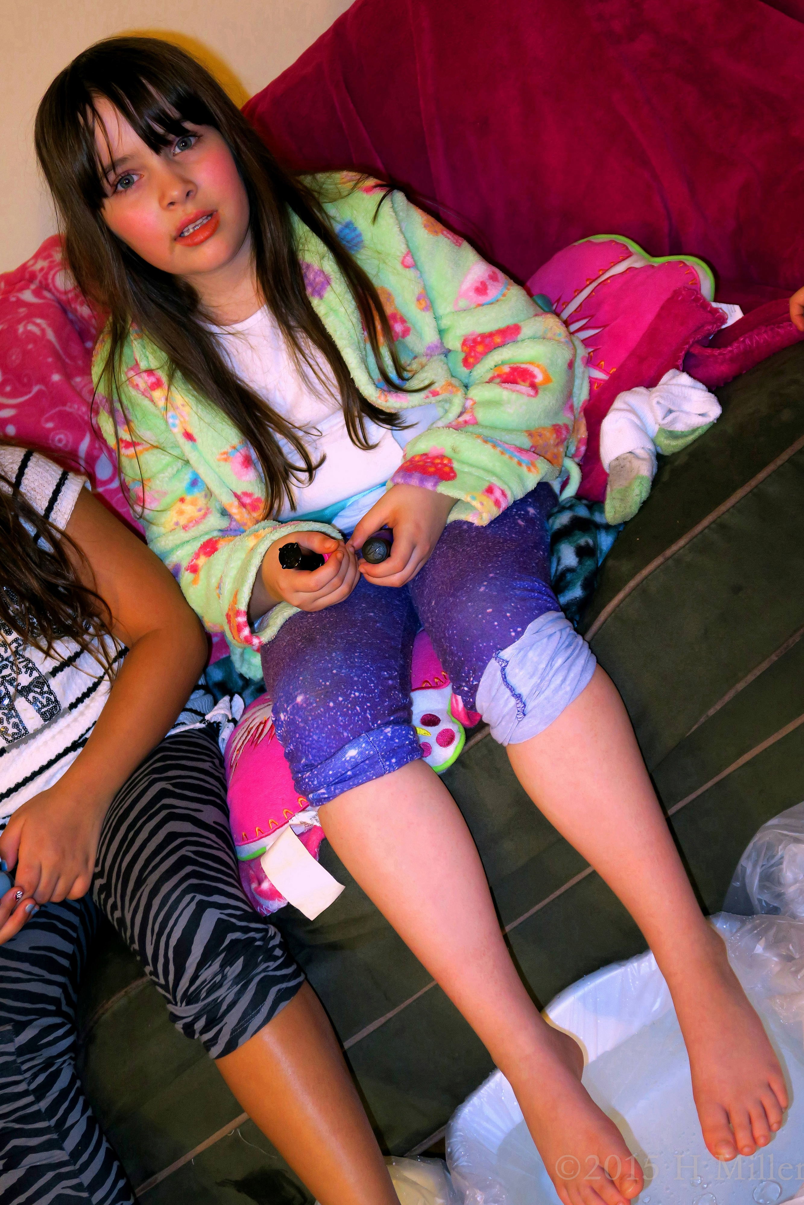 Holding Her Nail Colors For The Kids Pedicure Holding Her Nail Colors For The Kids Pedicure