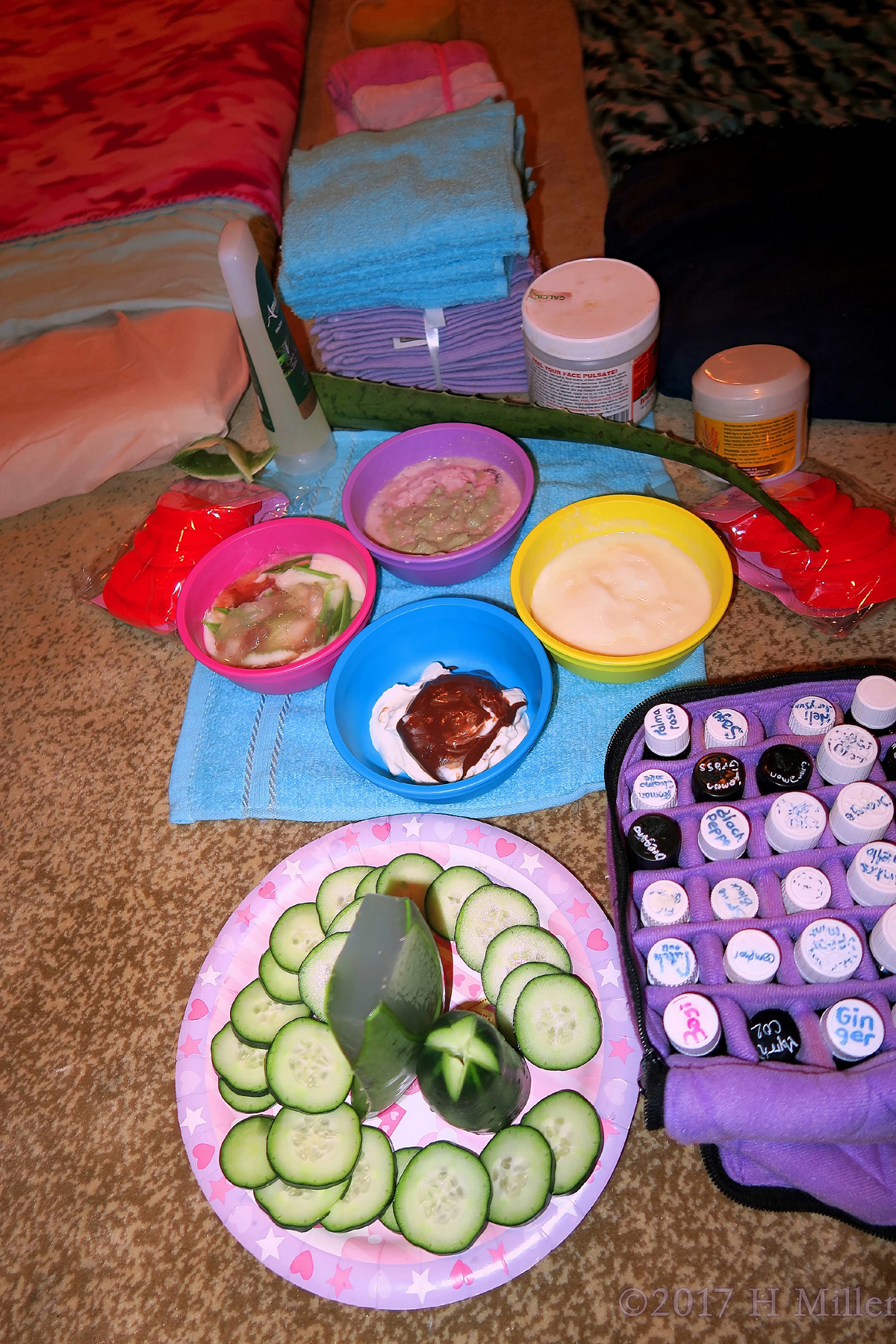 All The Ingredients For The Kids Facials. 