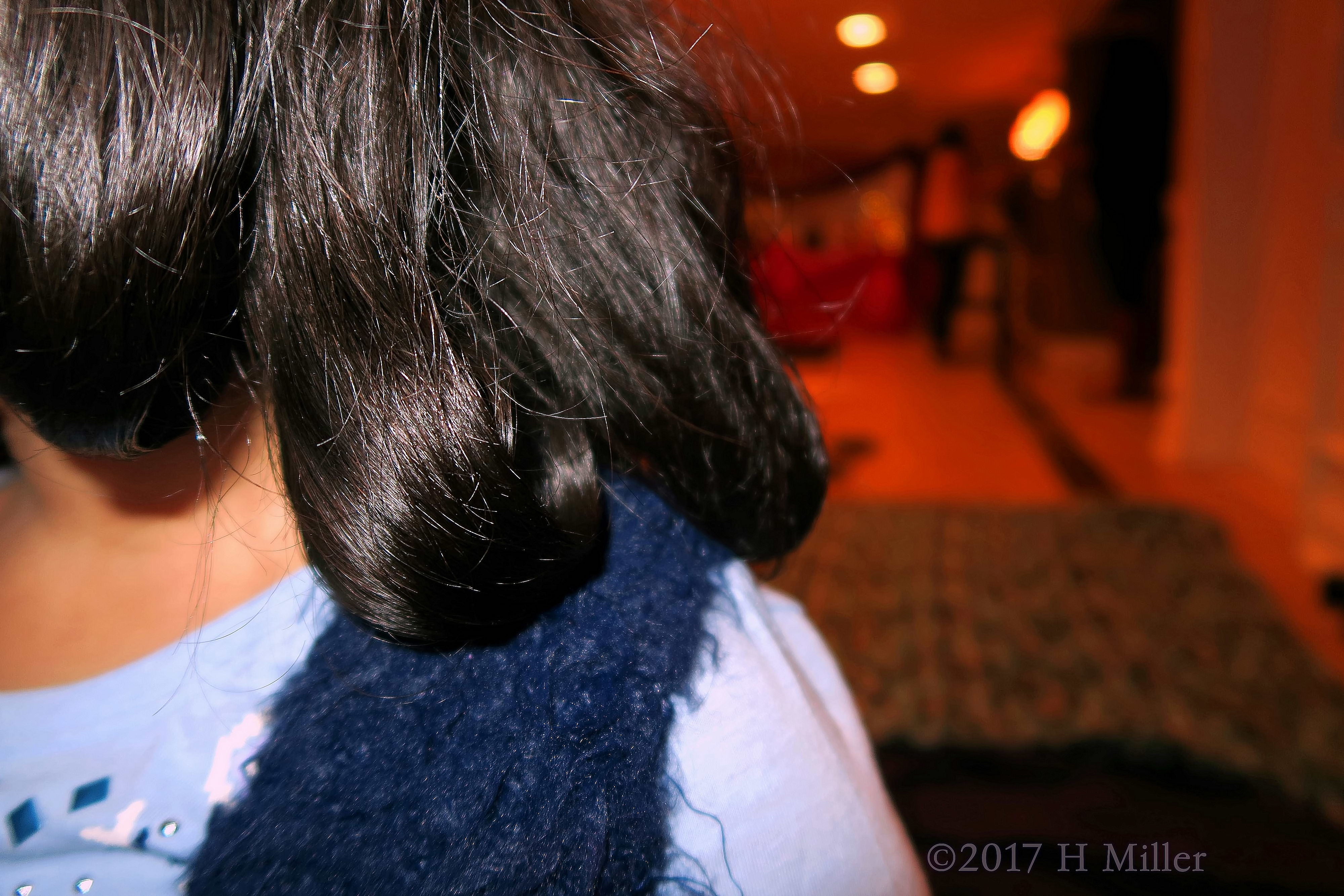 Close Up Of Her Girls Hairstyle Curls. Close Up Of Her Girls Hairstyle Curls.