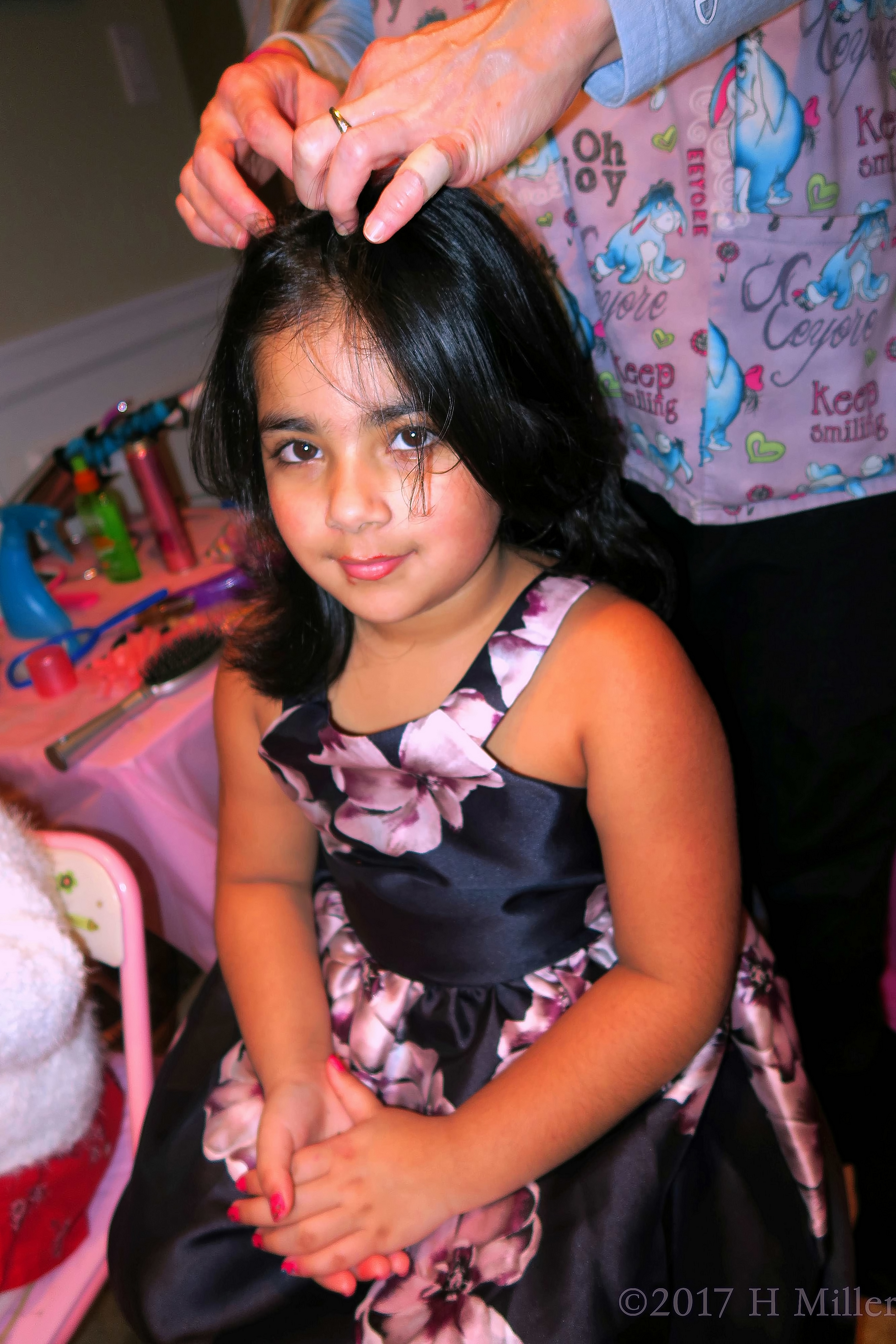 Creating The Hearth Shaped Braid At The Birthday Party. Creating The Hearth Shaped Braid At The Birthday Party.