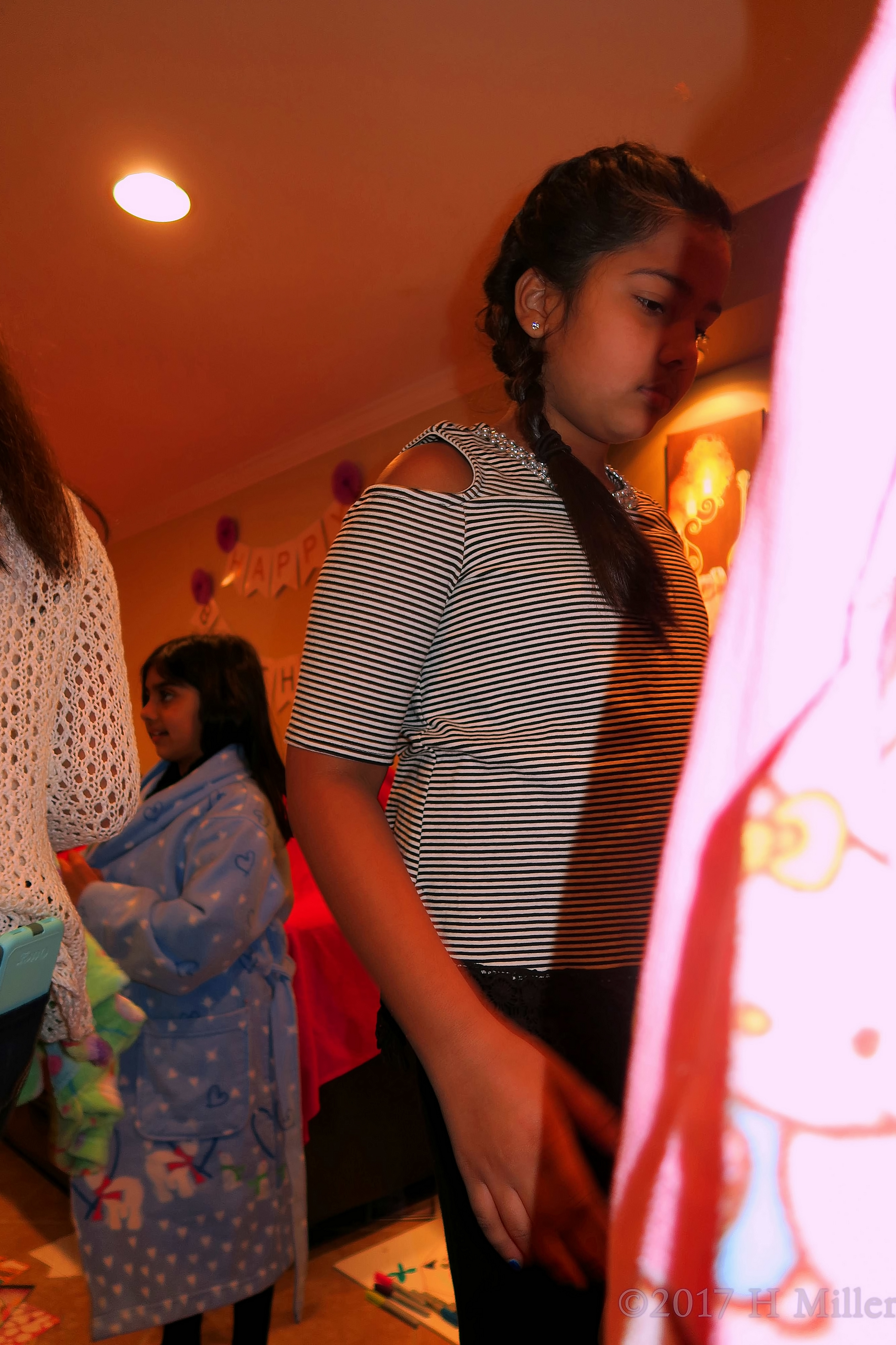 Gathering Around To Pick Out Girls Spa Robes. Gathering Around To Pick Out Girls Spa Robes.