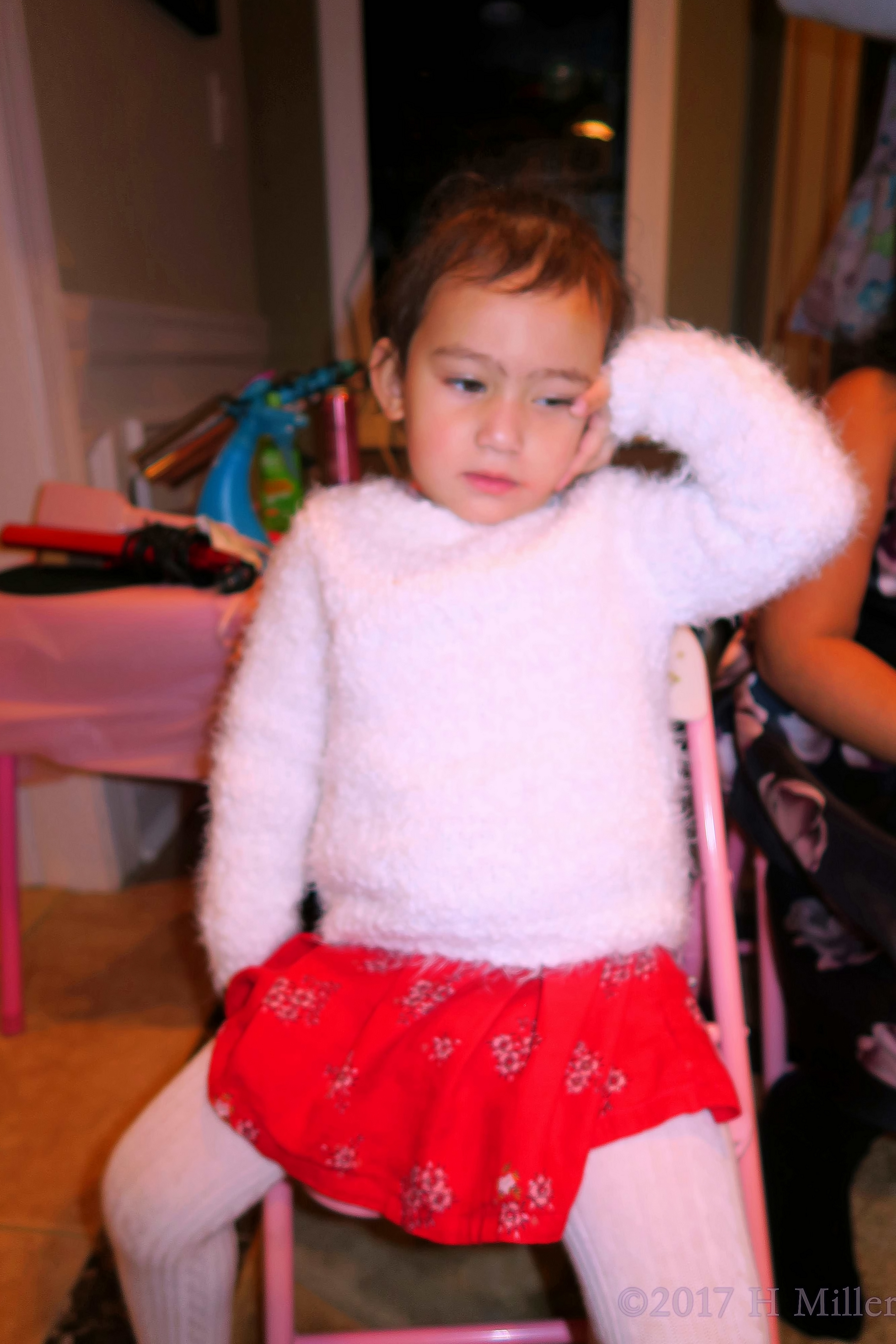 The Birthday Girls' Friend Waiting For Her To Finish. The Birthday Girls' Friend Waiting For Her To Finish.