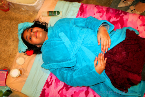 She's Ready For Her Kids Facial. She's Ready For Her Kids Facial.