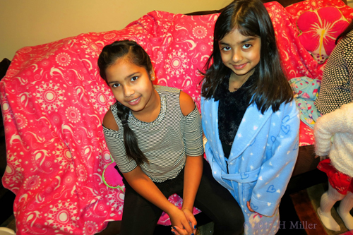 Smiling For A Picture At The Kids Spa Party! Smiling For A Picture At The Kids Spa Party!