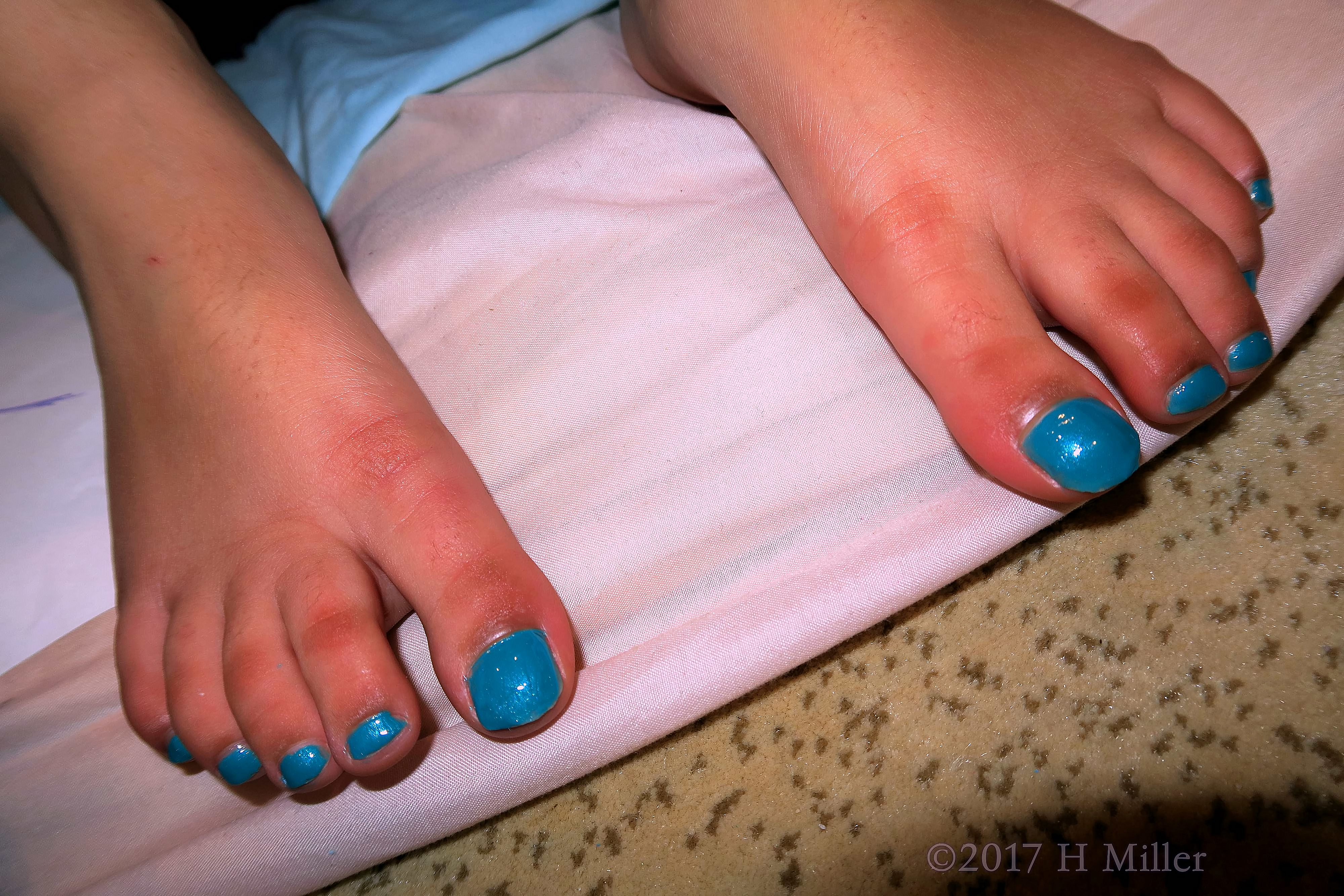 Pretty Blue Kids Pedicure. Pretty Blue Kids Pedicure.