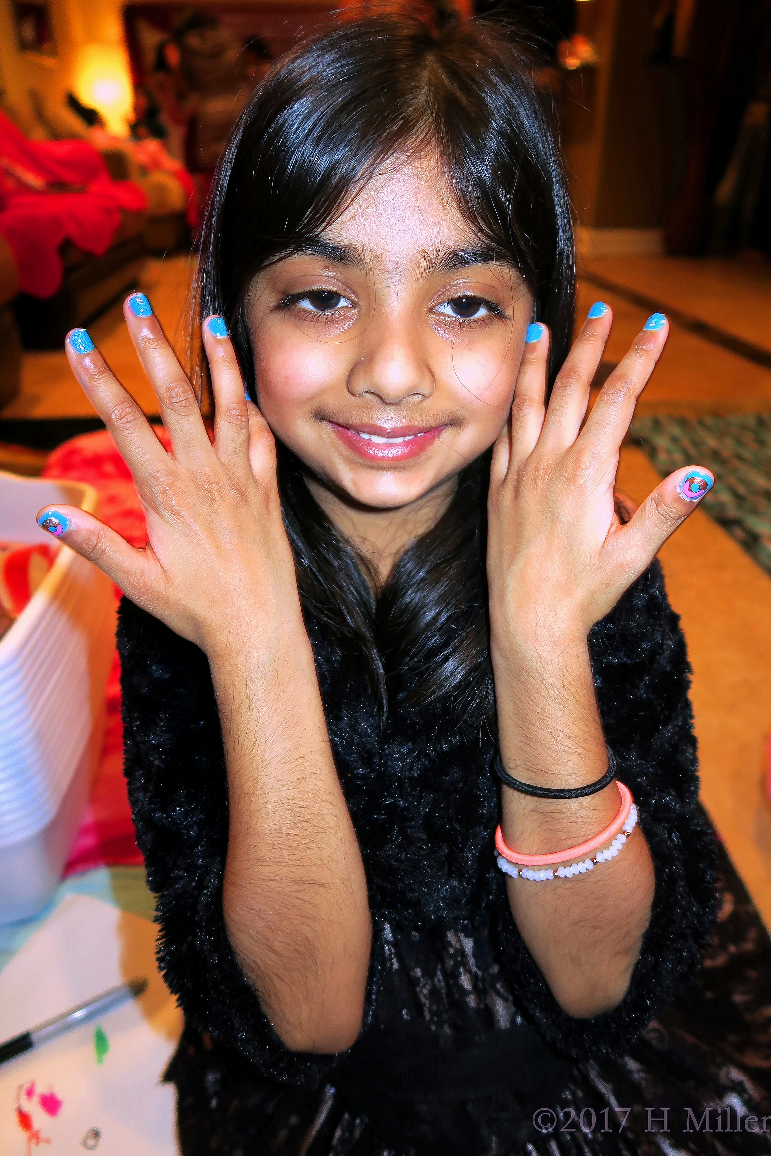 She Loves Her New Mini Manicure From The Kids Spa!