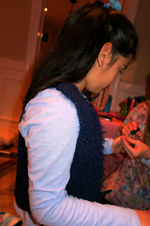 Getting Her Kids Manicure Done At The Kids Spa. Getting Her Kids Manicure Done At The Kids Spa.