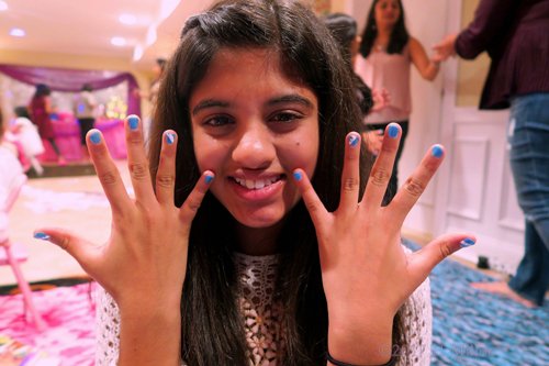 She's Very Happy With Her Girls Spa Manicure She's Very Happy With Her Girls Spa Manicure