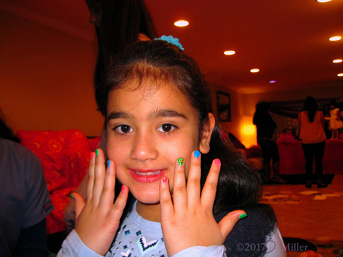 She's Very Happy With Her Smiley Face Mini Mani! She's Very Happy With Her Smiley Face Mini Mani!