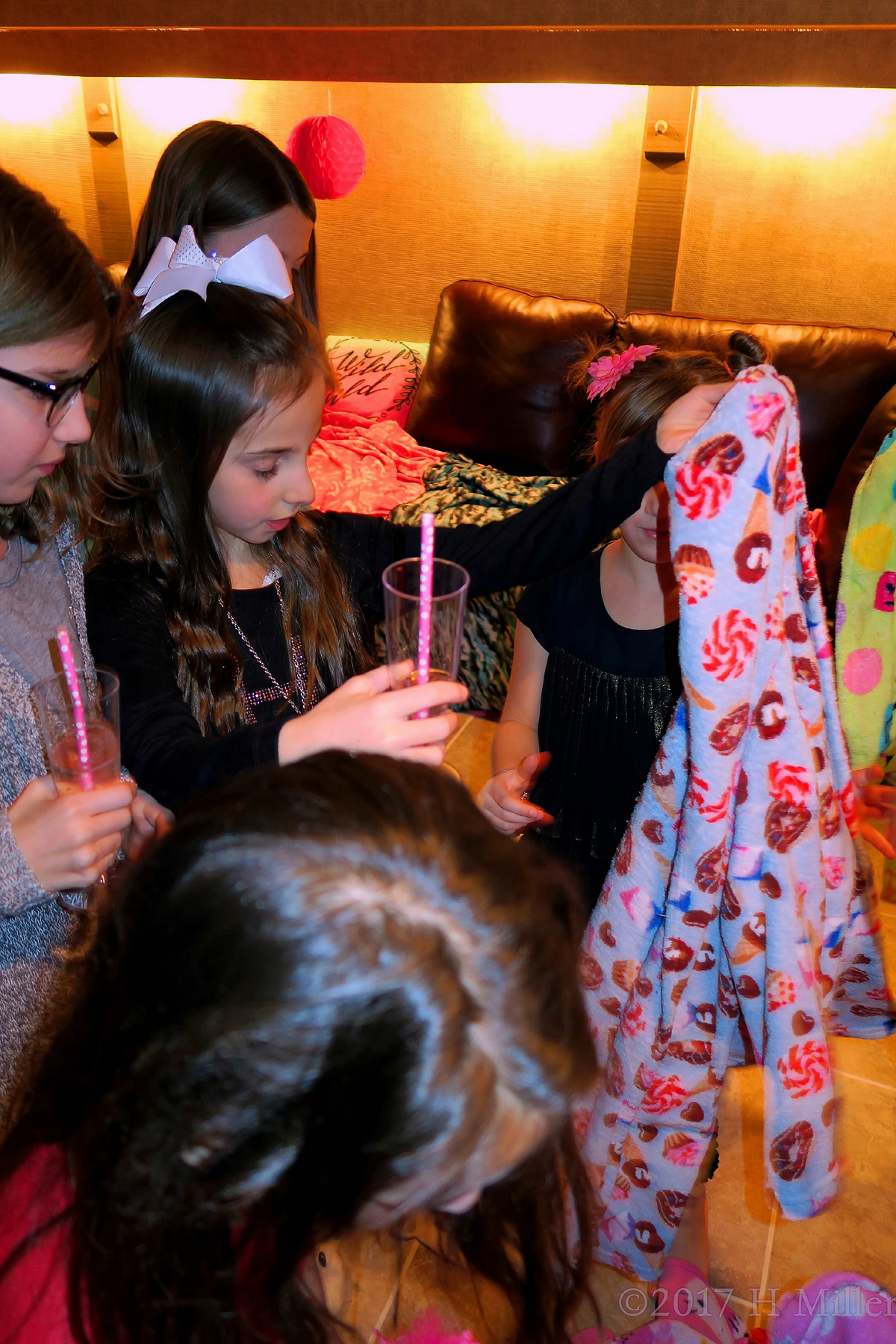 Choosing Their Spa Robes For The Party!