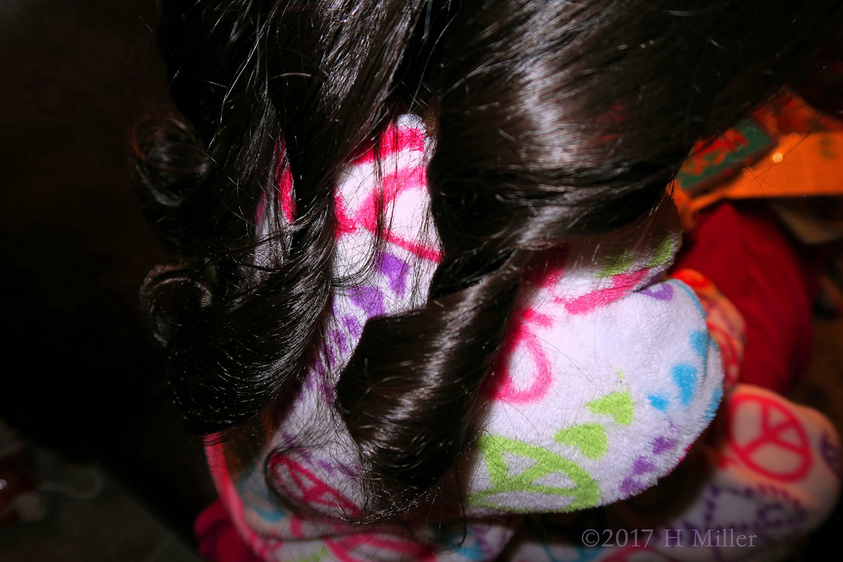 Closeup Of Her Curls. 
