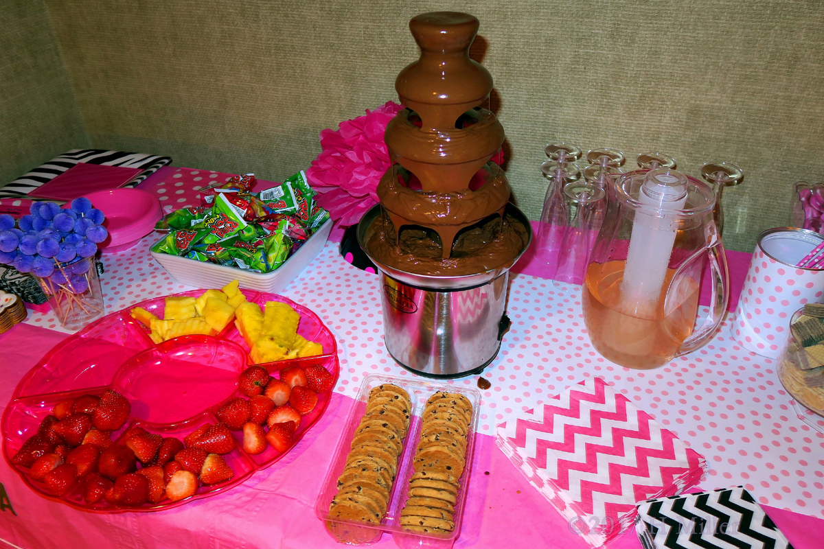 The Chocolate Fondue Fountain Ready For Dipping! Girls Love Chocolate! 
