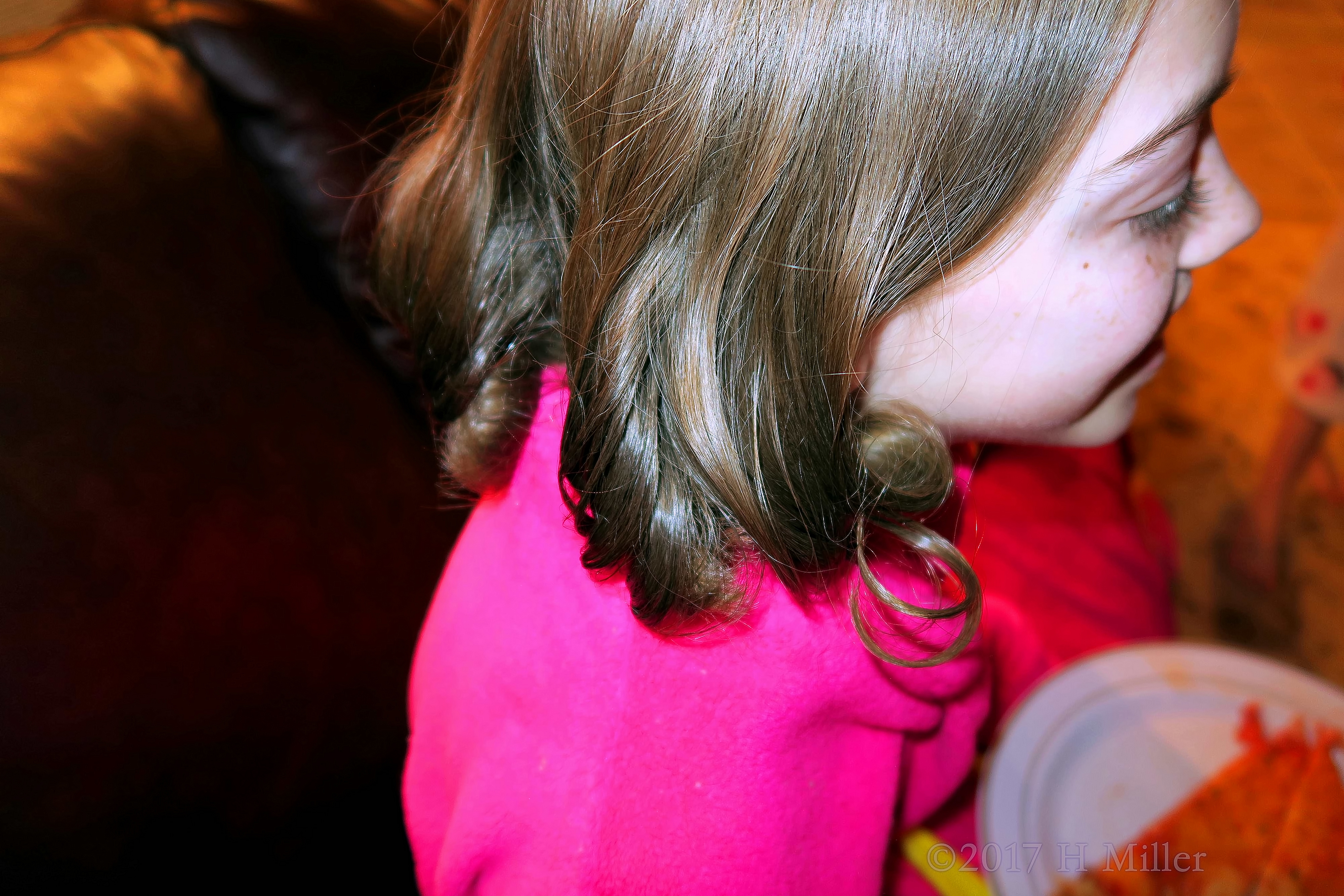 A Closeup Of Her New Curly Hairstyle. A Closeup Of Her New Curly Hairstyle.