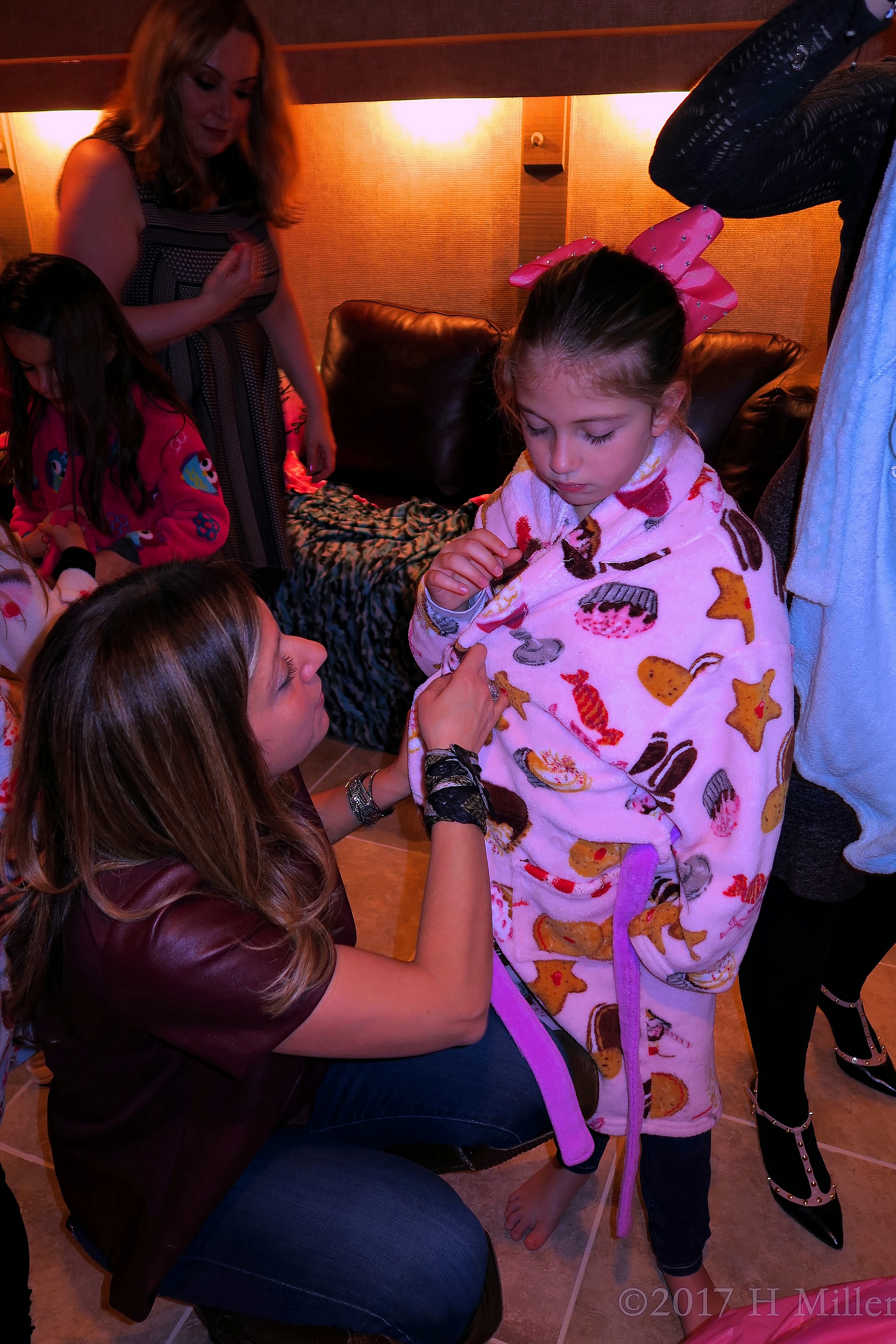 Getting Help From One Of The Moms. Getting Help From One Of The Moms.