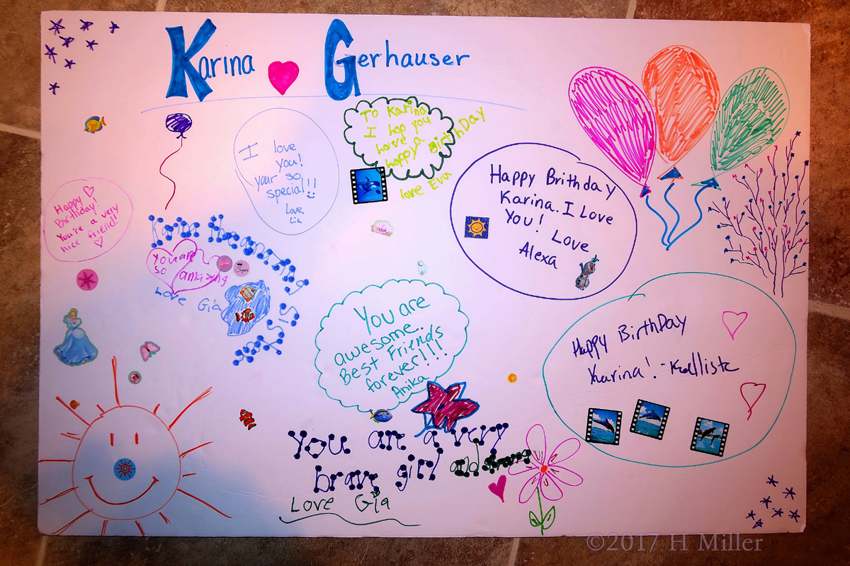Karina's Friends Designed A Beautiful Spa Birthday Card For Her! 