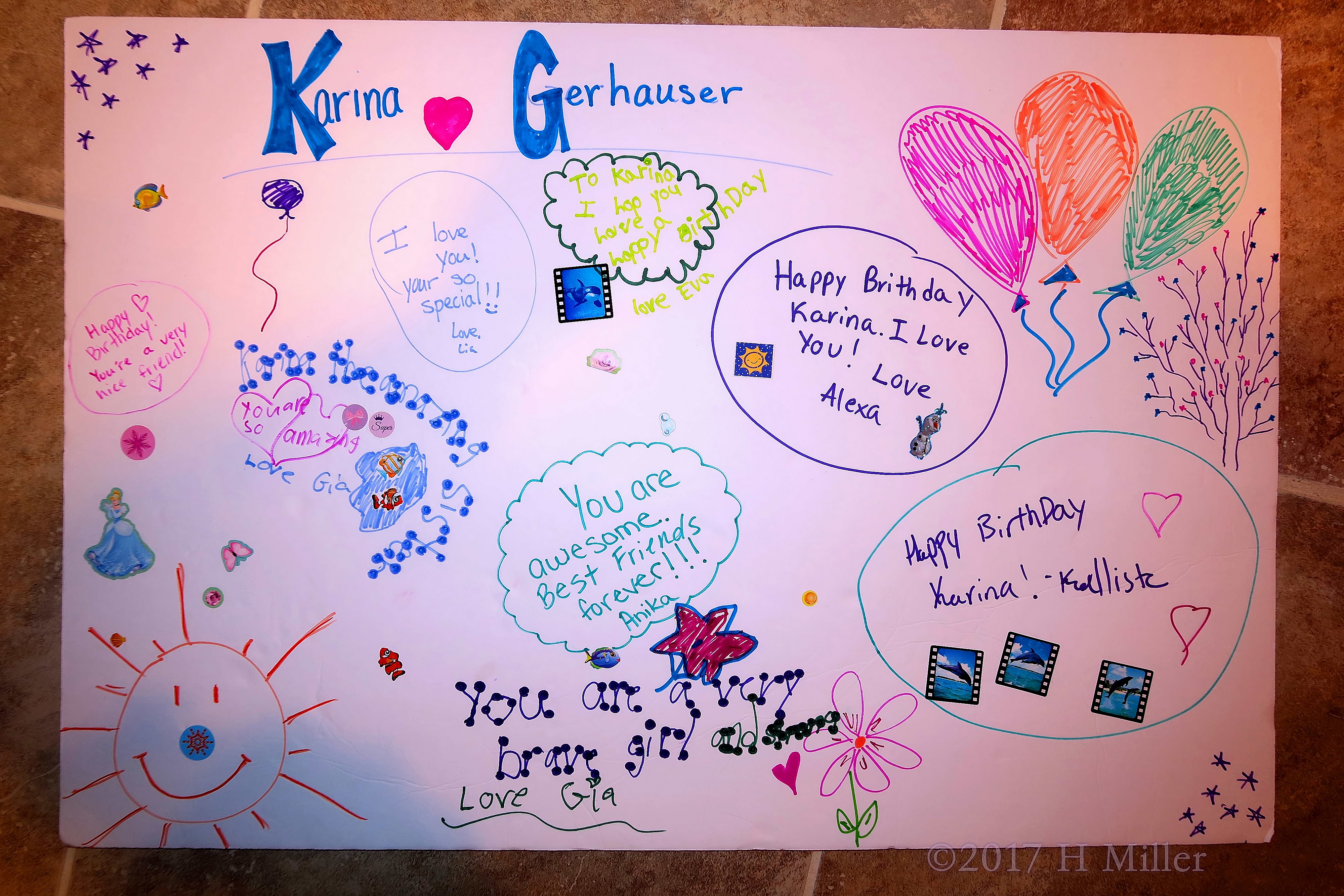 Karina's Friends Designed A Beautiful Spa Birthday Card For Her! 