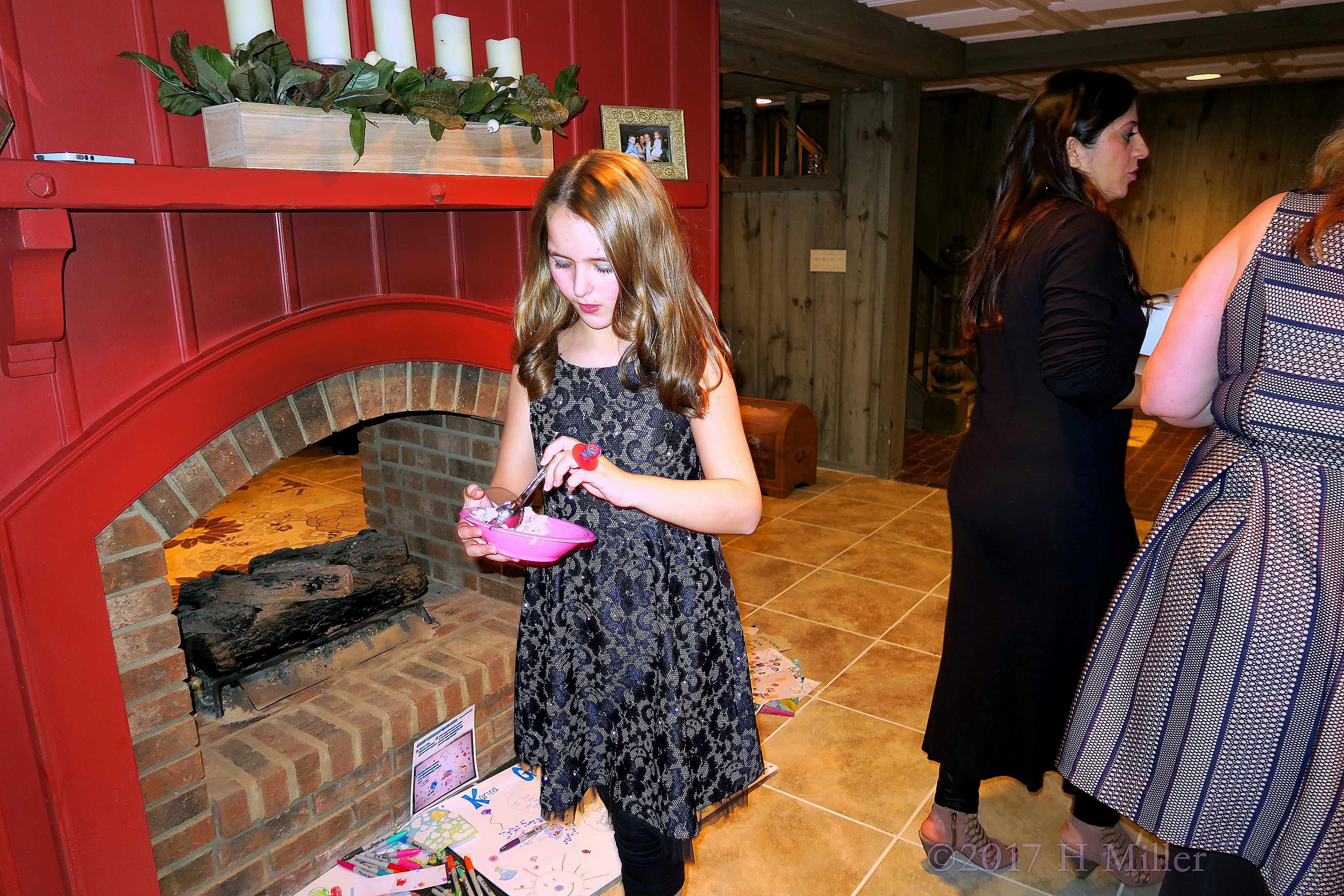 Karina Enjoys Some Delicious Birthday Cake At The Kids Spa. 