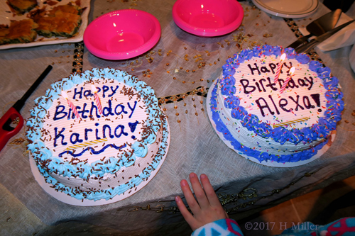 The Two Kids Spa Birthday Cakes Together. Happy Birthday, Alexa And Karina!