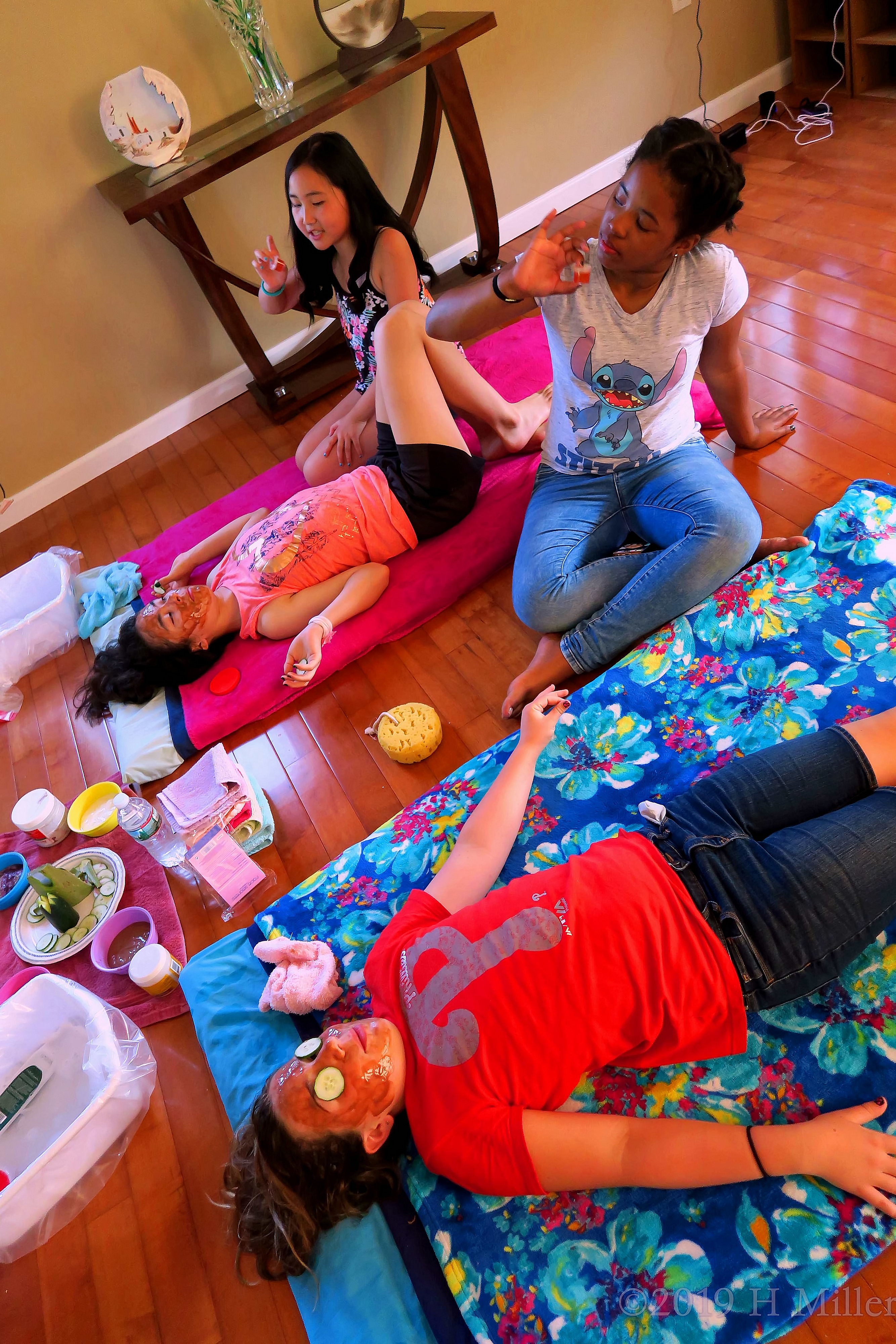 While The Two Of Them Are Lying Quitely With The Kids Facial Masque On, The Other Two Are Shaking Lip Balm Kids Crafts! While The Two Of Them Are Lying Quitely With The Kids Facial Masque On, The Other Two Are Shaking Lip Balm Kids Crafts!