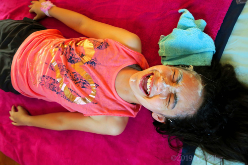 Excited When Face Mask Is Applied During Girls Facial Activity! Excited When Face Mask Is Applied During Girls Facial Activity!