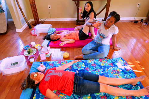 The Girls Having Fun During Kids Facials At The Spa Party! The Girls Having Fun During Kids Facials At The Spa Party!