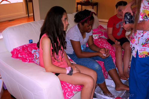 Everyone Gets A Hand Full Of Salt To Add To Their Pedicures For Girls Footbath! Everyone Gets A Hand Full Of Salt To Add To Their Pedicures For Girls Footbath!